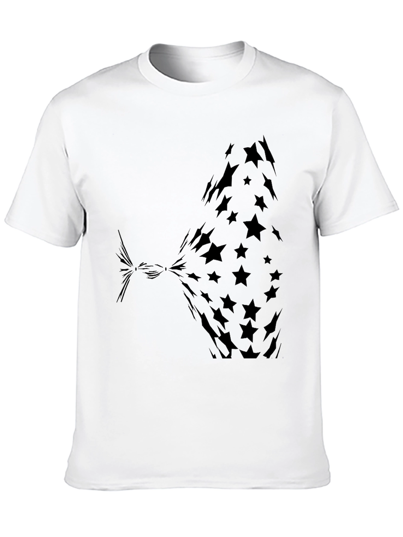 Black Black Star Pattern T-Shirt view 10