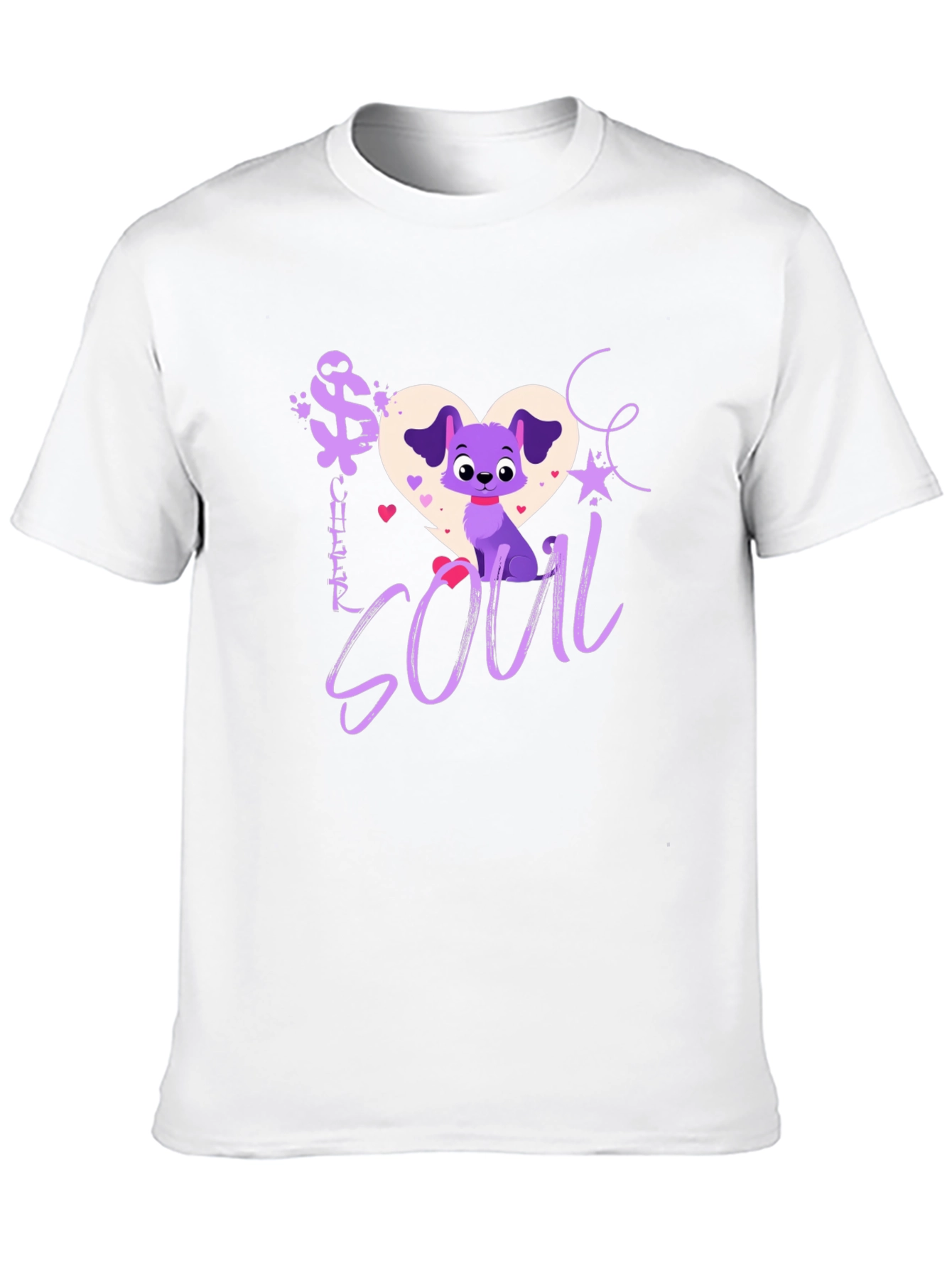 Black Cheerful Soul Dog Graphic Tee - Black view 10