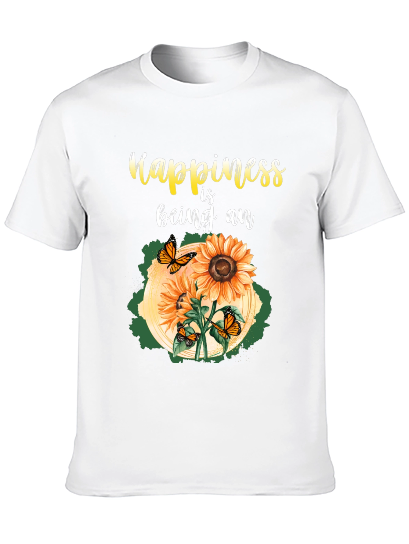 Black Happiness Sunflower Graphic T-Shirt view 10