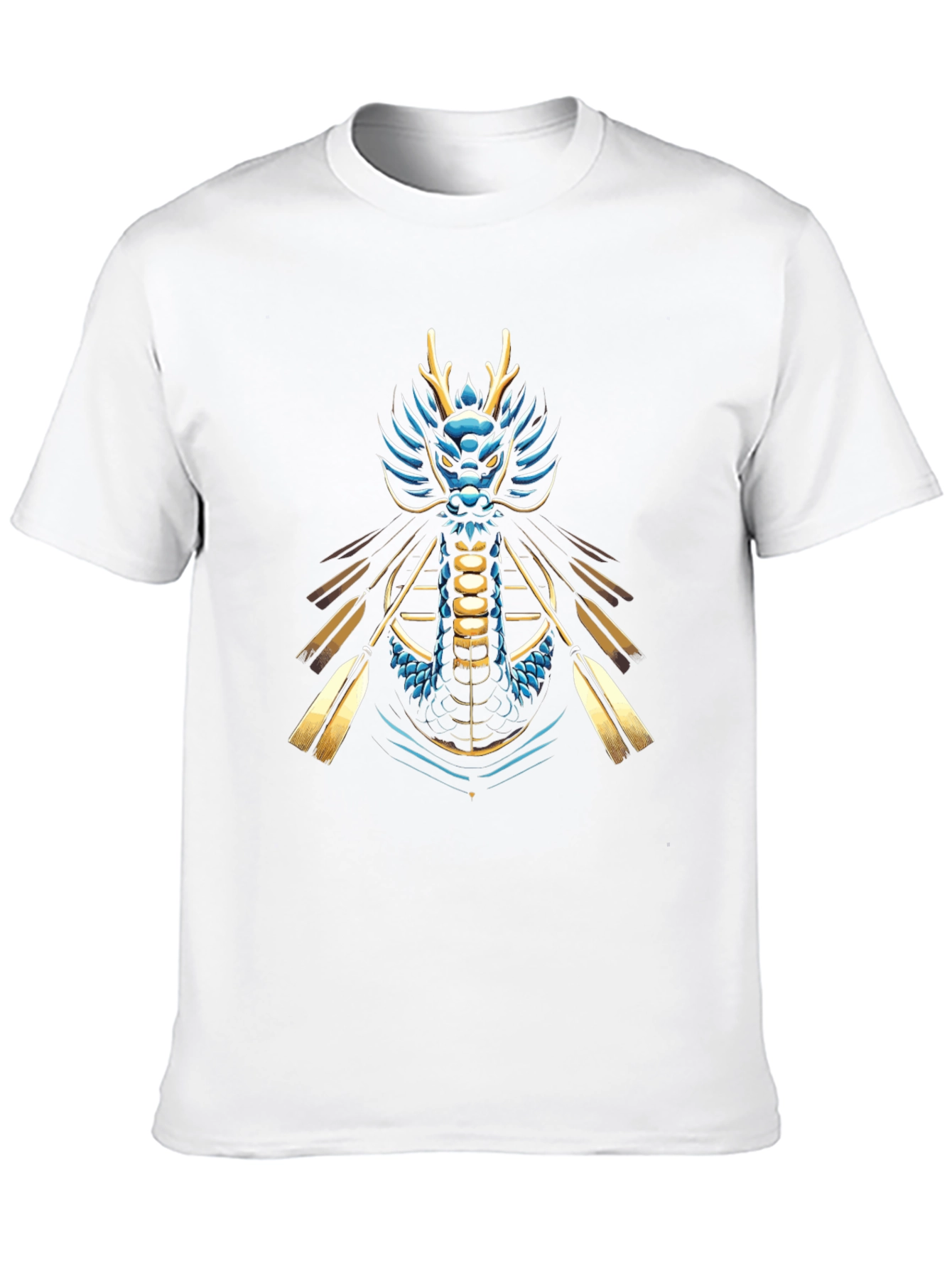 Black Dragon Boat T-Shirt - Unique Graphic Tee view 10