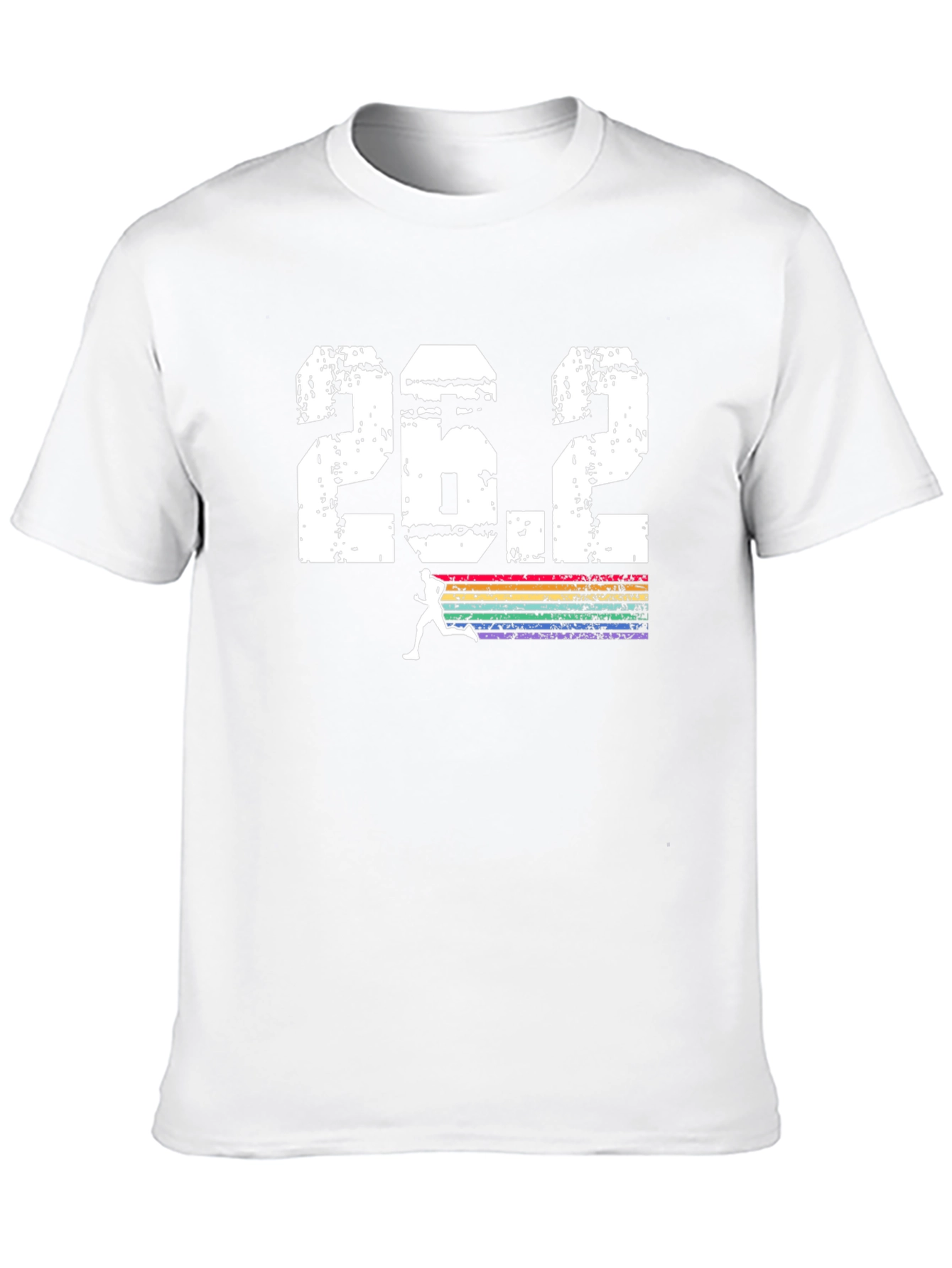 Black 26.2 Marathon Runner Graphic Tee - Black Cotton Blend view 10