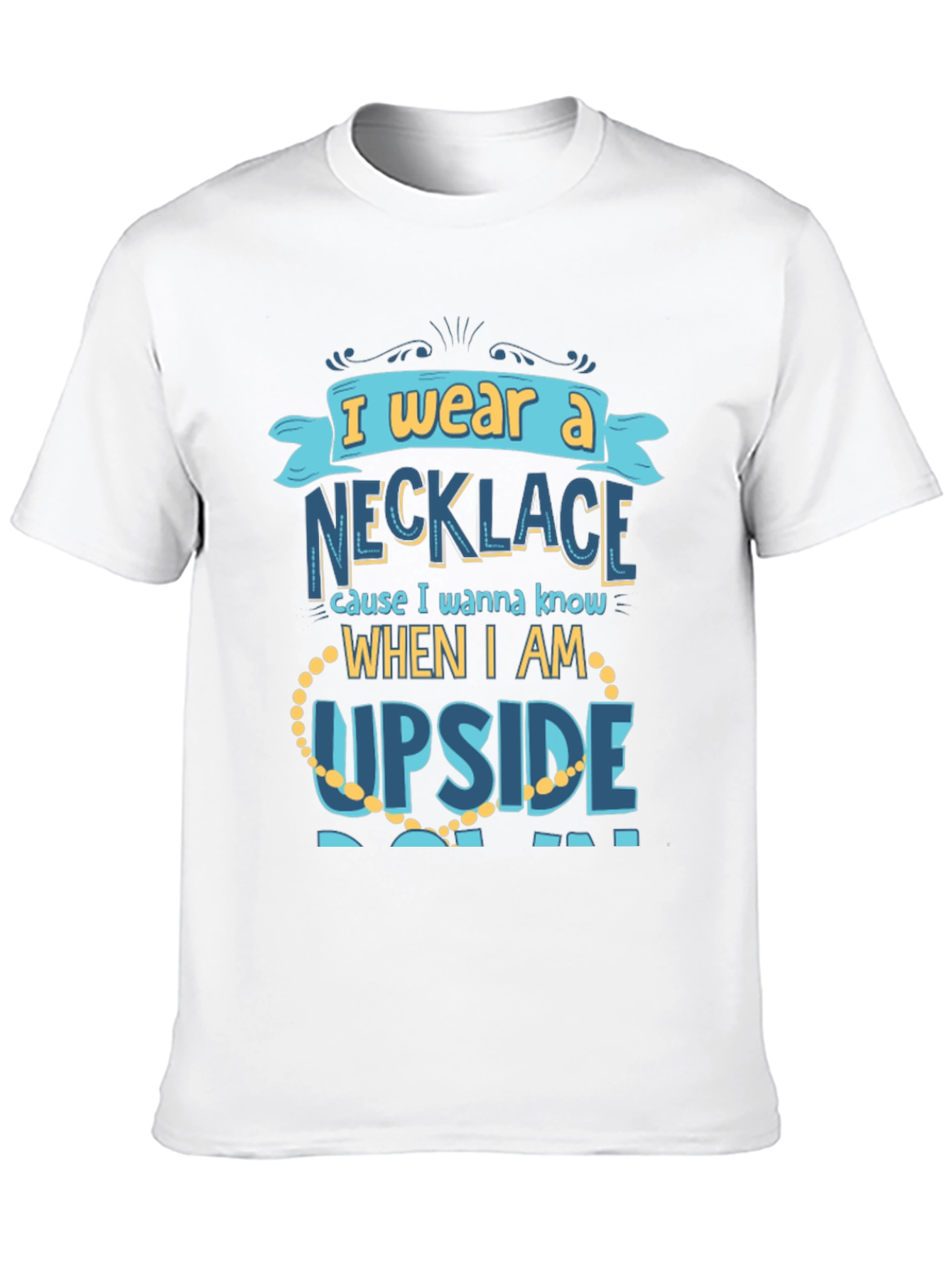 Black Funny Necklace T-Shirt - I Wear A Necklace view 10