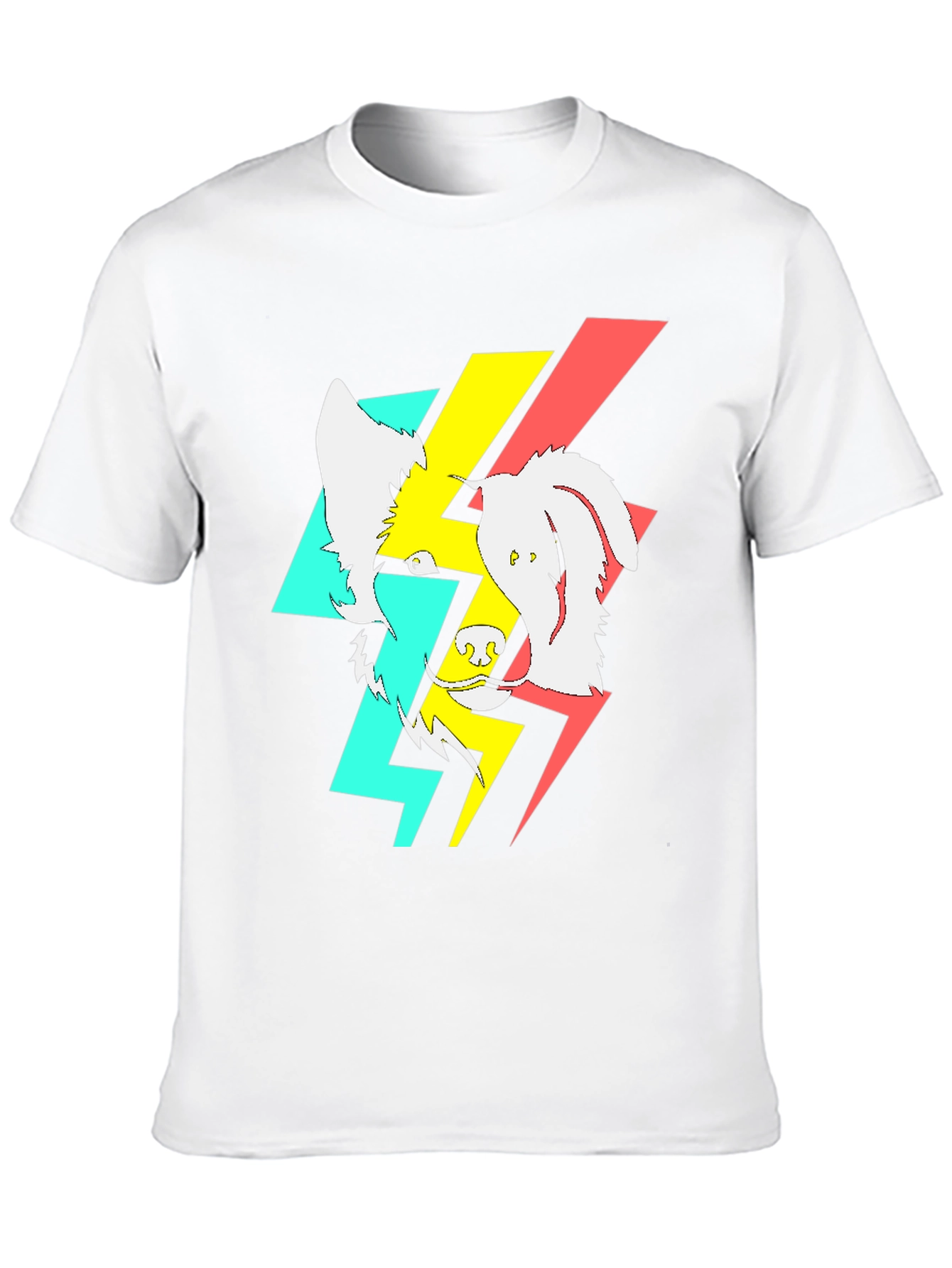 Black Abstract Dog Graphic Black T-Shirt view 10