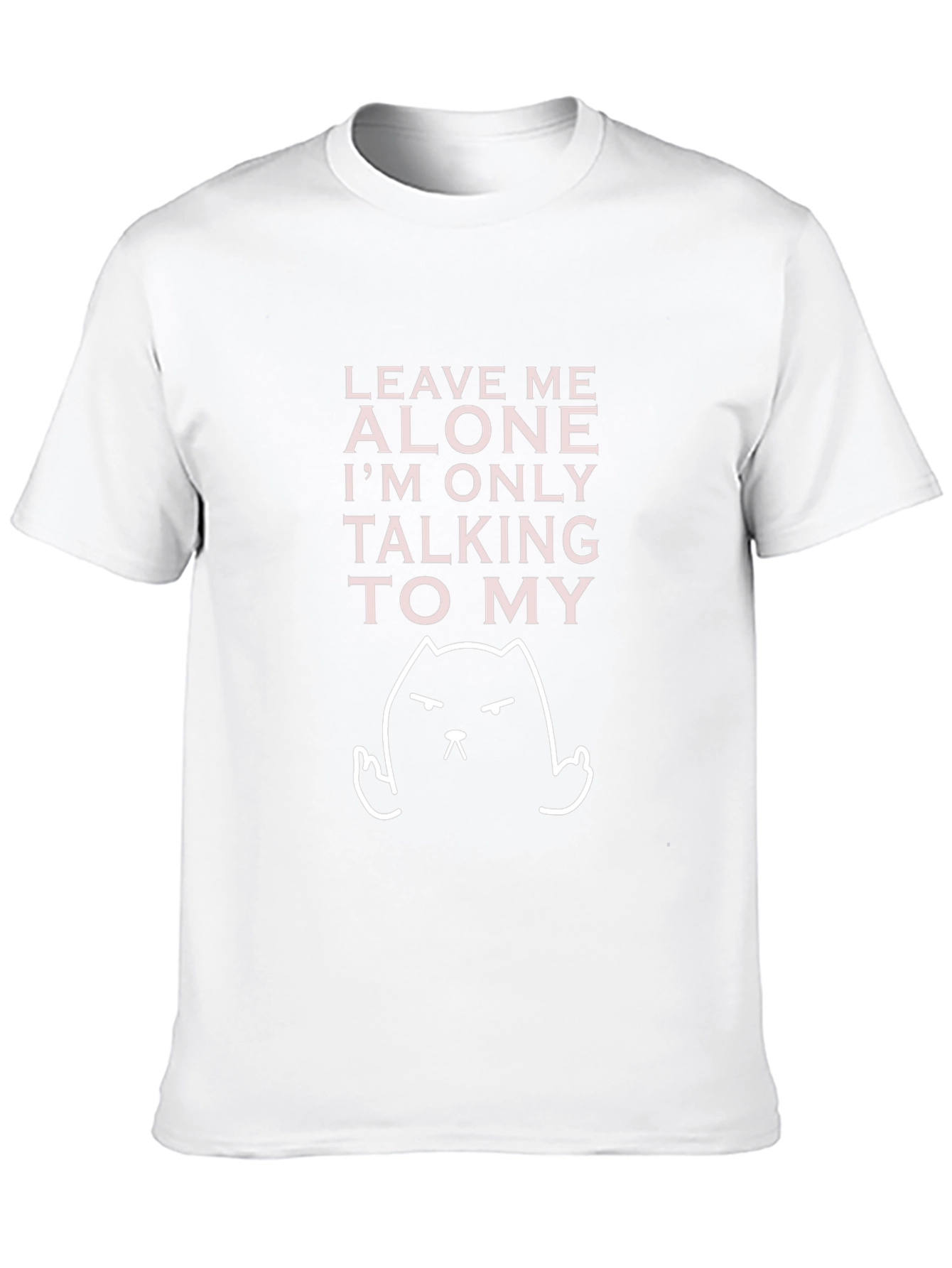 Black Leave Me Alone Cat T-Shirt view 10