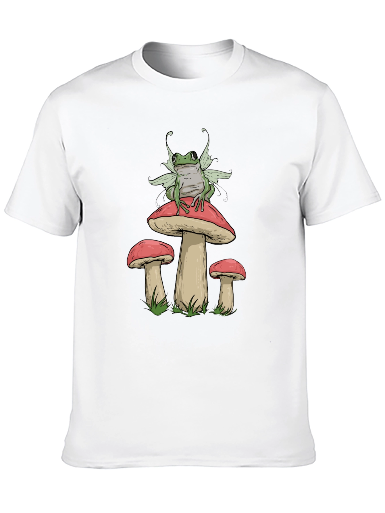 Black Frog Fairy Mushroom Graphic T-Shirt view 10