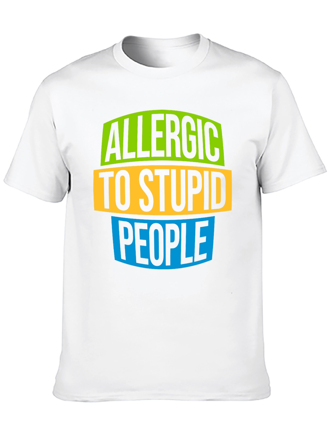 Black Allergic to Stupid People Graphic Tee view 10
