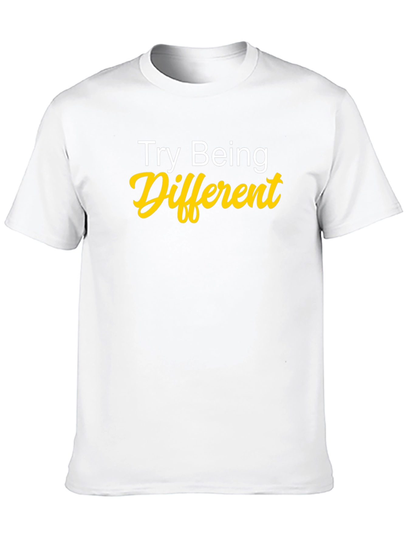 Black Try Being Different Graphic Tee view 10