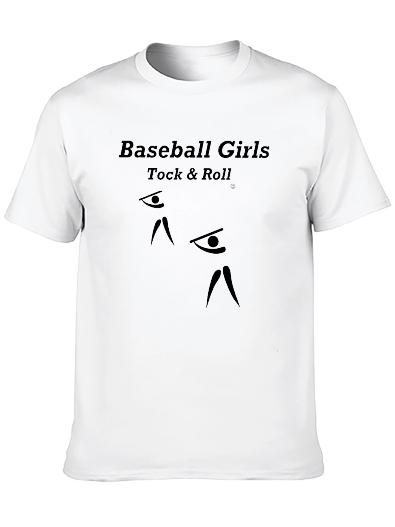 Black Baseball Girls Rock & Roll Black Graphic Tee view 10