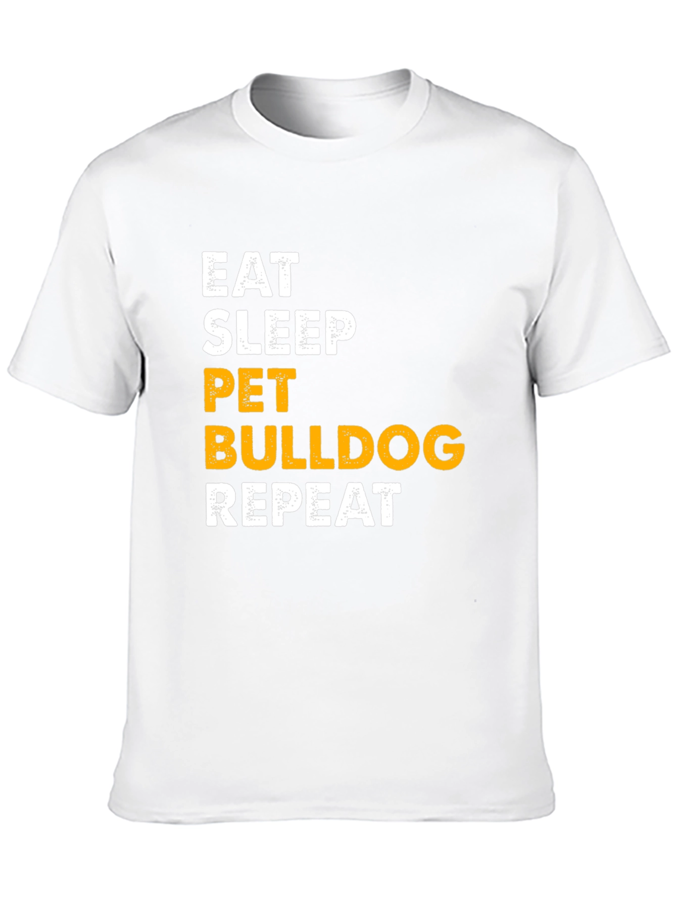 Black Eat Sleep Pet Bulldog Repeat Black T-Shirt view 10
