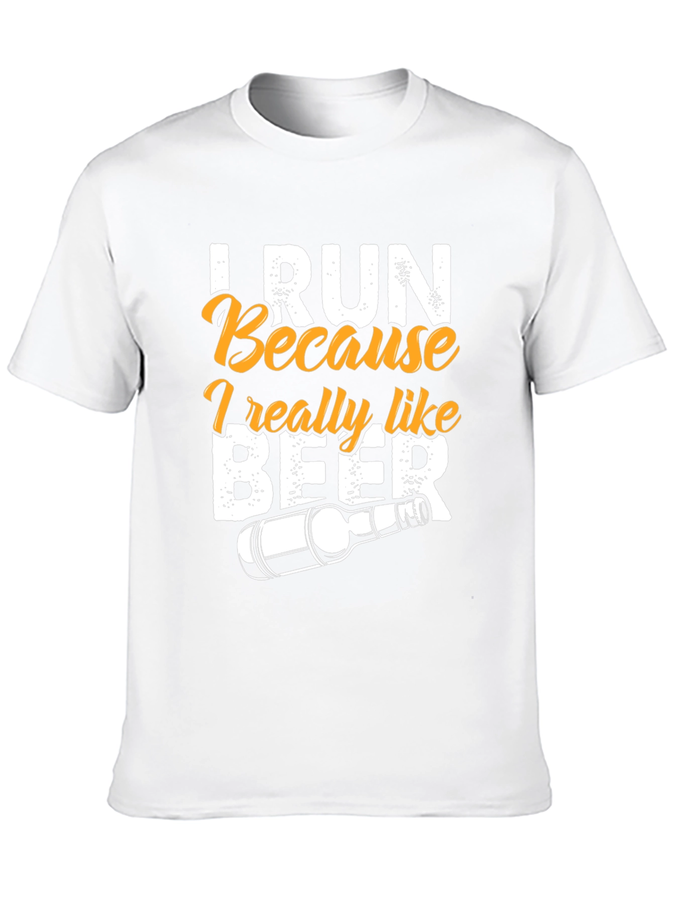 Black I Run Because I Really Like Beer T-Shirt view 10