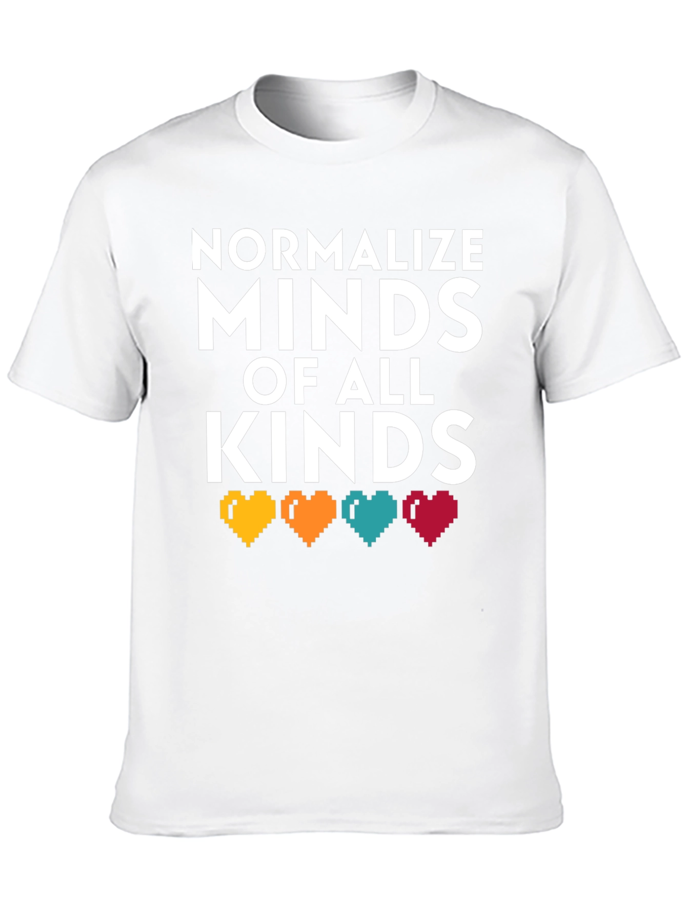 Black Normalize Minds of All Kinds Graphic T-Shirt view 10