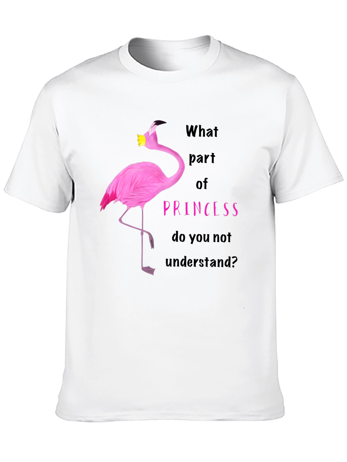Black Flamingo Princess T-Shirt - What Part Do You Not Understand? view 10