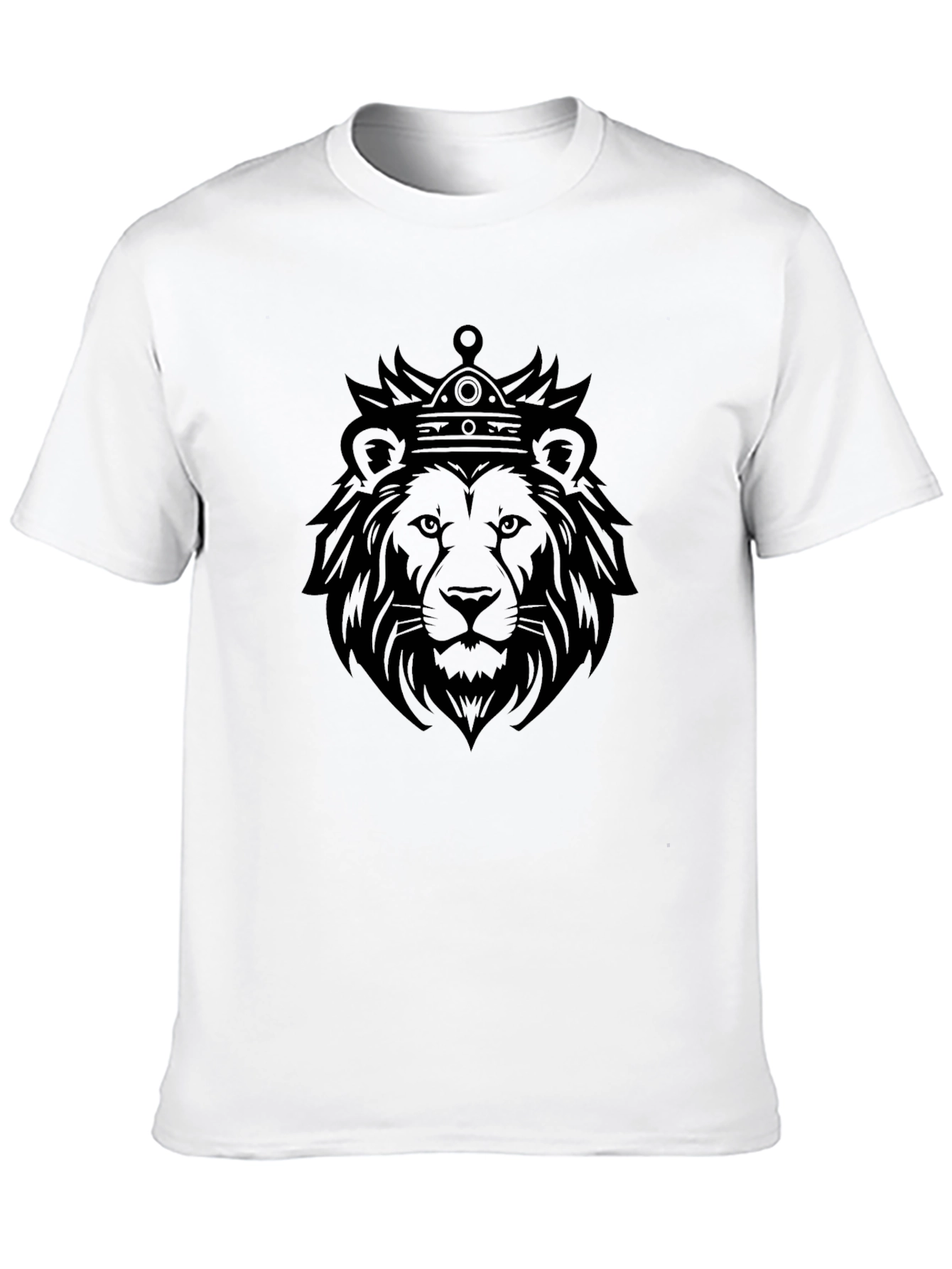Black King Lion Graphic Print T-Shirt - Stylish Crew Neck Tee view 10