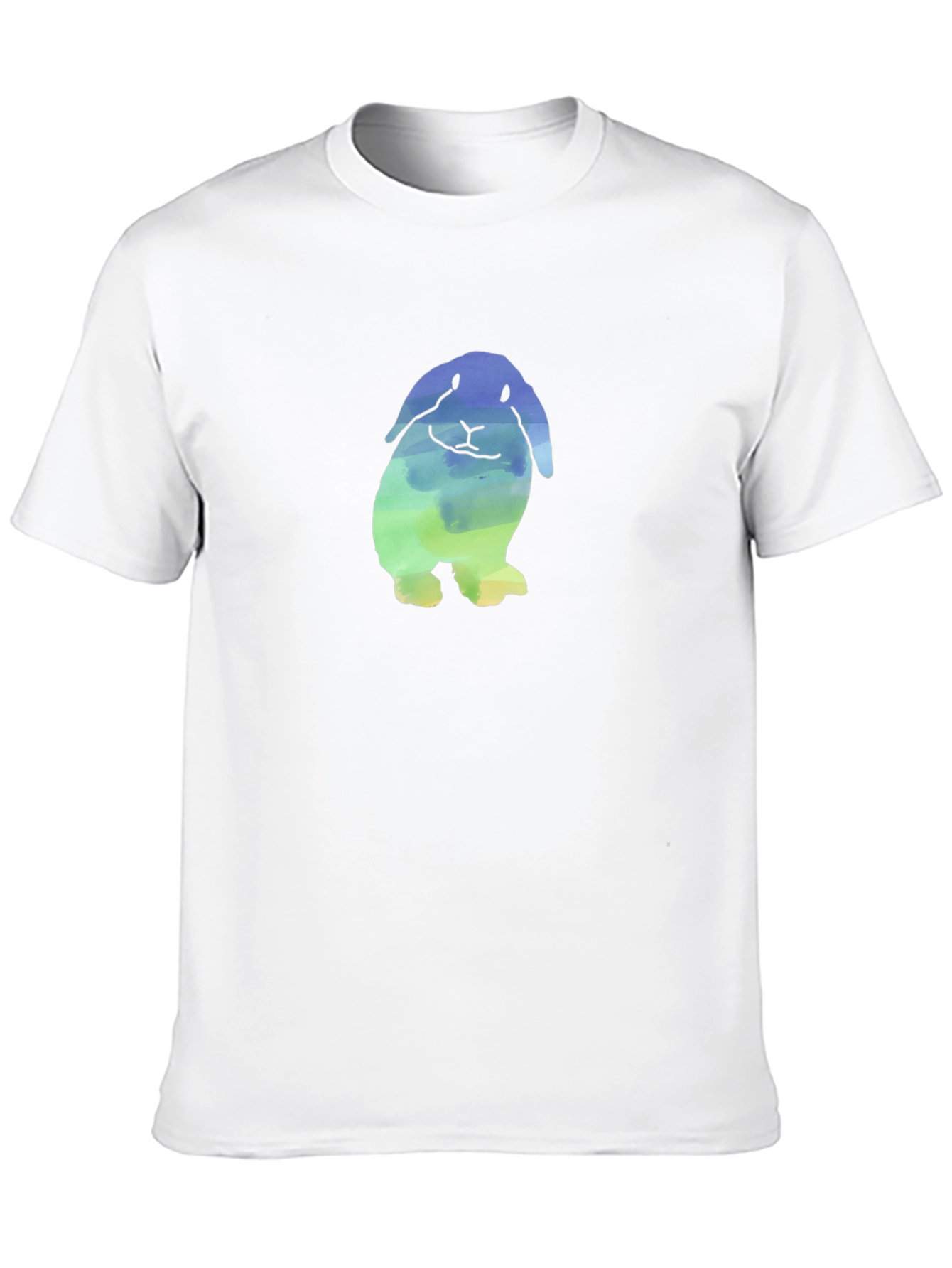 Black Watercolor Bunny Graphic T-Shirt - Soft & Stylish view 10