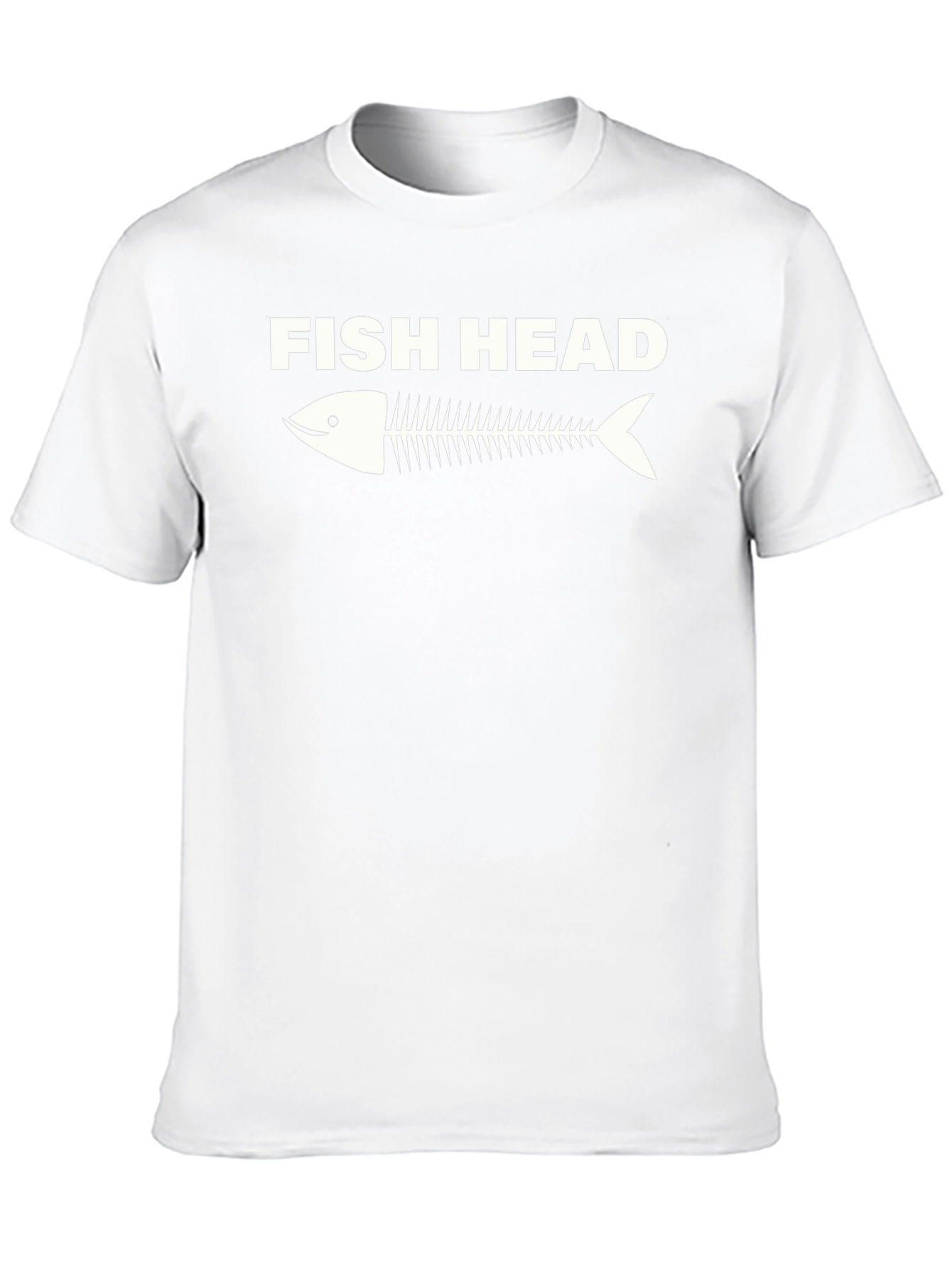 Black Fish Head Skeleton Graphic Tee - Black Cotton T-Shirt view 10
