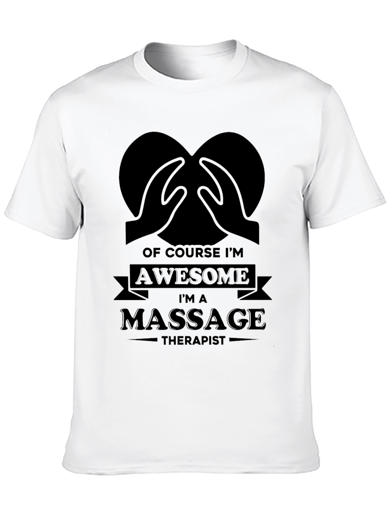 Black Awesome Massage Therapist Black Graphic Tee view 10