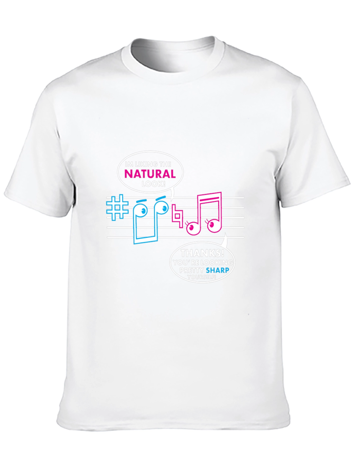Black Musical Pun Black T-Shirt - Natural Look Sharp Tee view 10