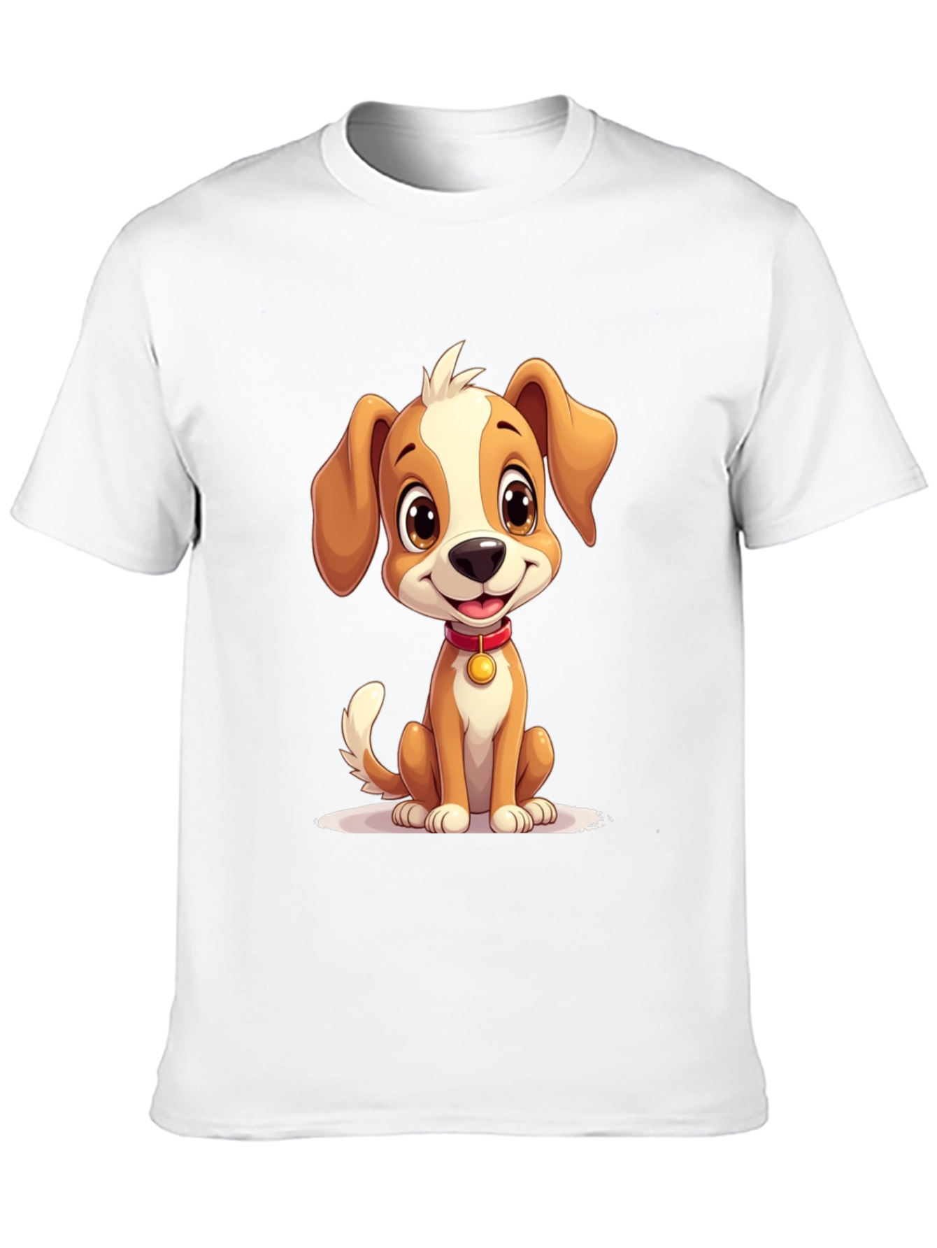 Black Cute Puppy Graphic T-Shirt - Soft Cotton Blend view 10