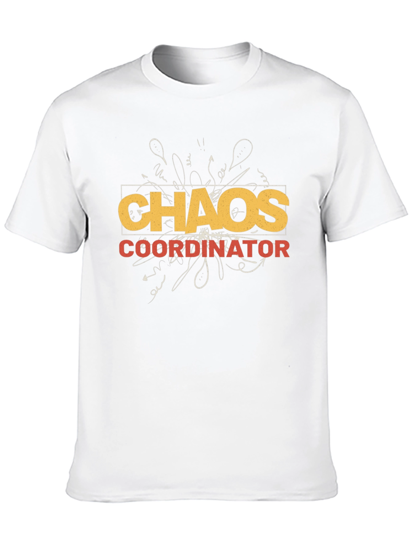 Black Chaos Coordinator Graphic Tee -  Novelty Men's T-Shirt view 10