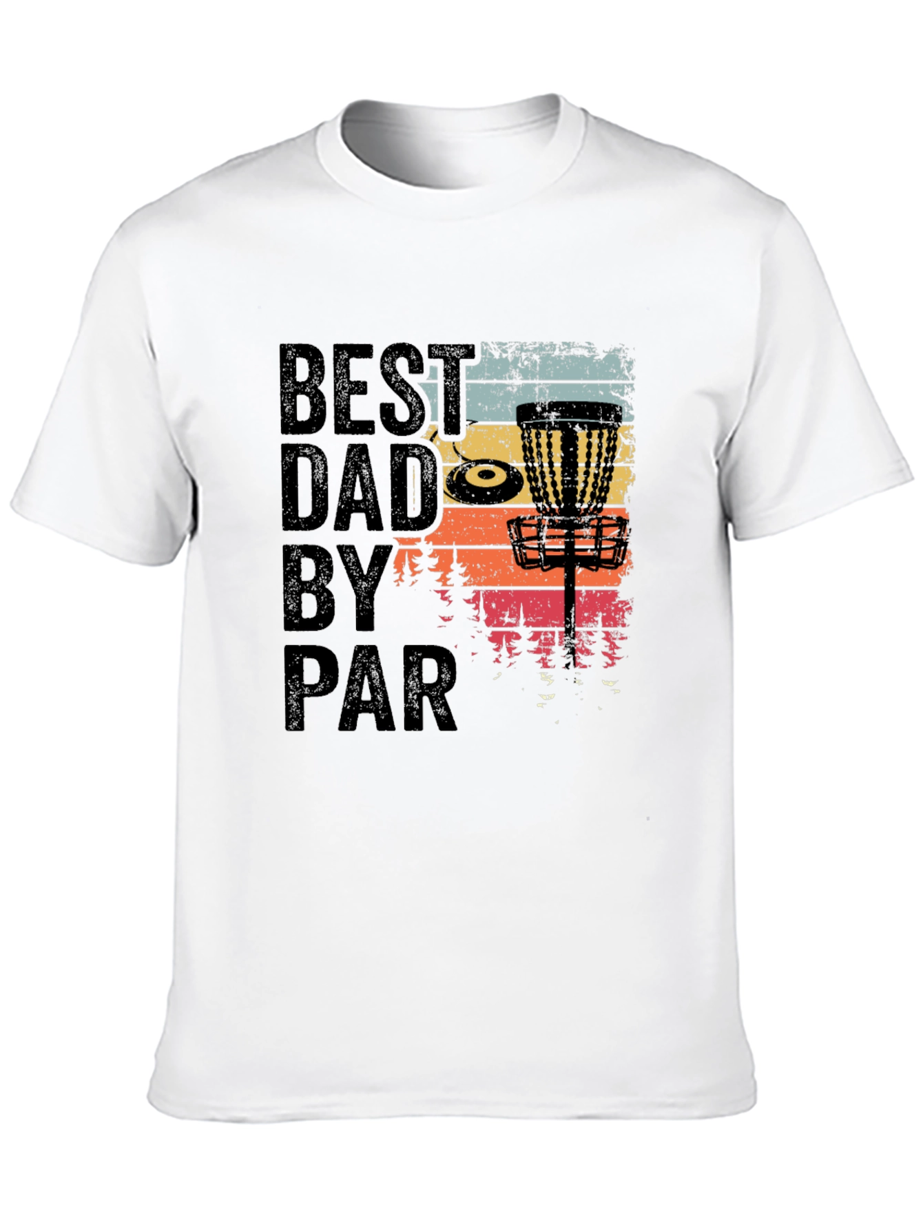Black Best Dad by Par Disc Golf T-Shirt view 10