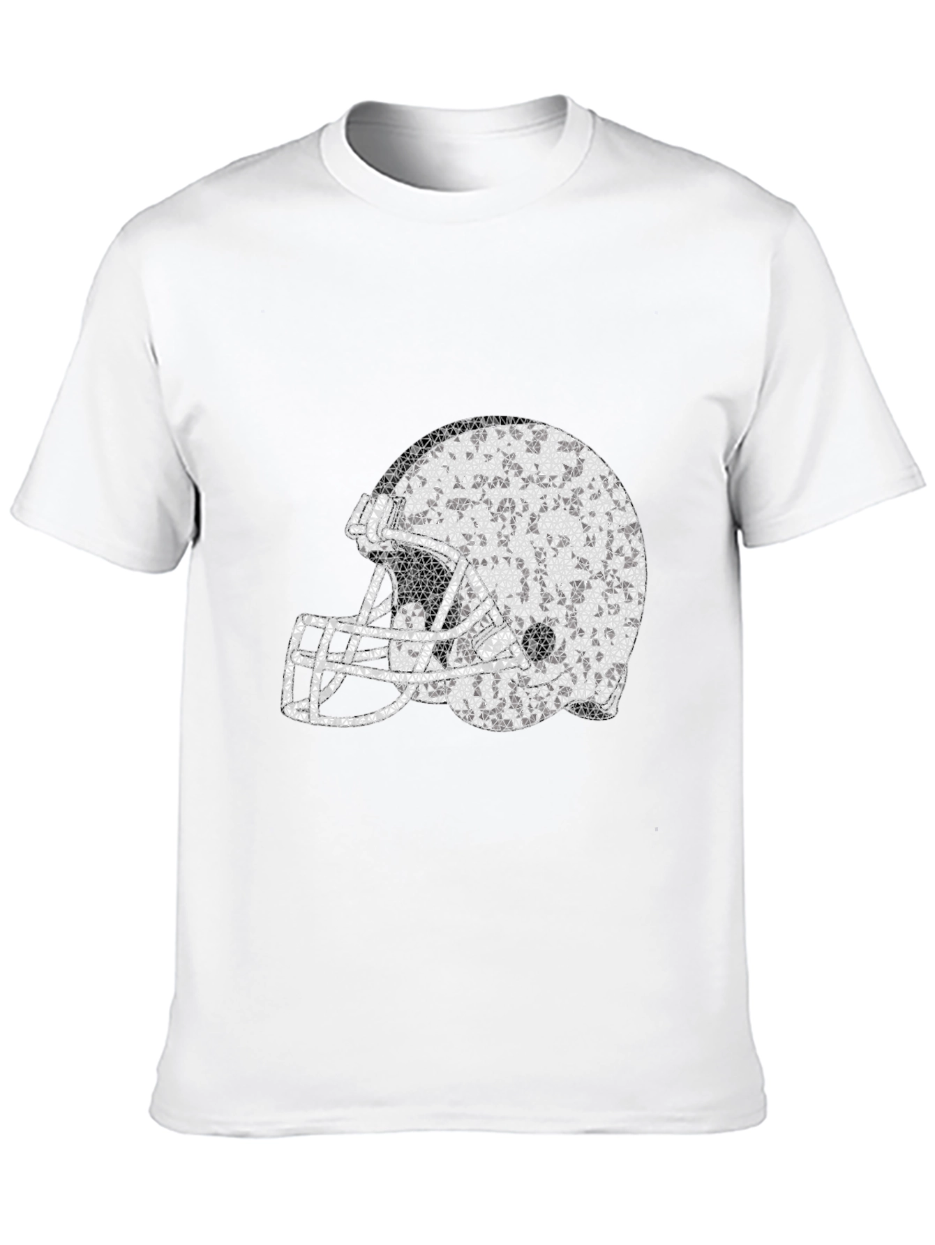 Black Football Helmet Graphic Tee - Black T-Shirt view 10