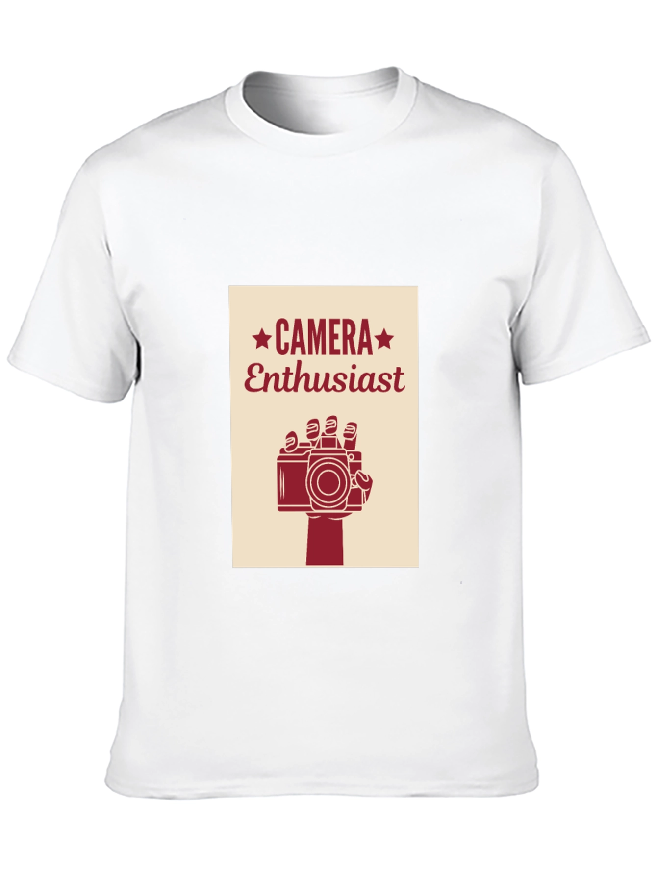 Black Camera Enthusiast Graphic Tee - Black Cotton T-Shirt view 10