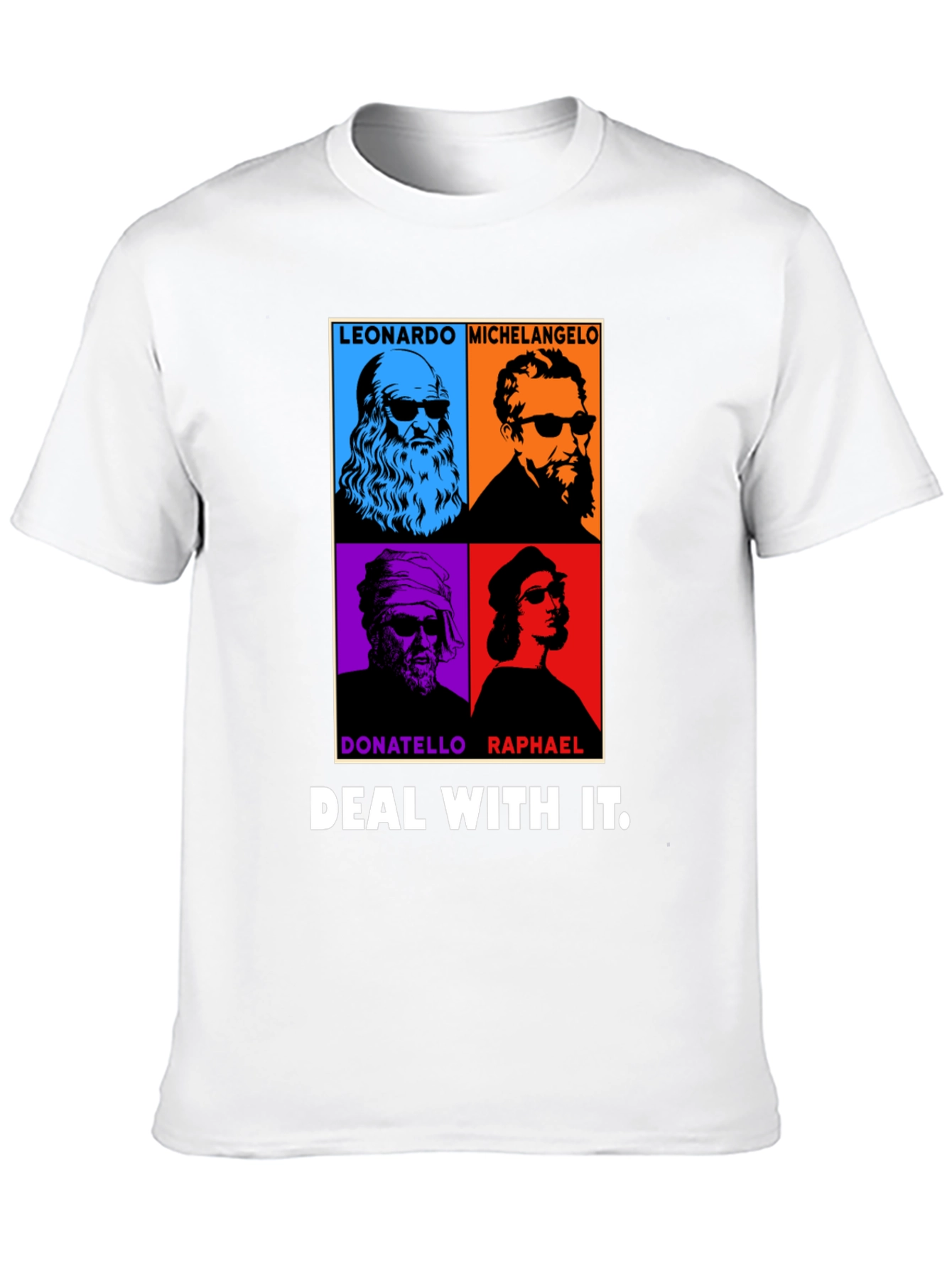 Black Deal With It Artist Tee - Leonardo, Michelangelo, Donatello, Raphael view 10