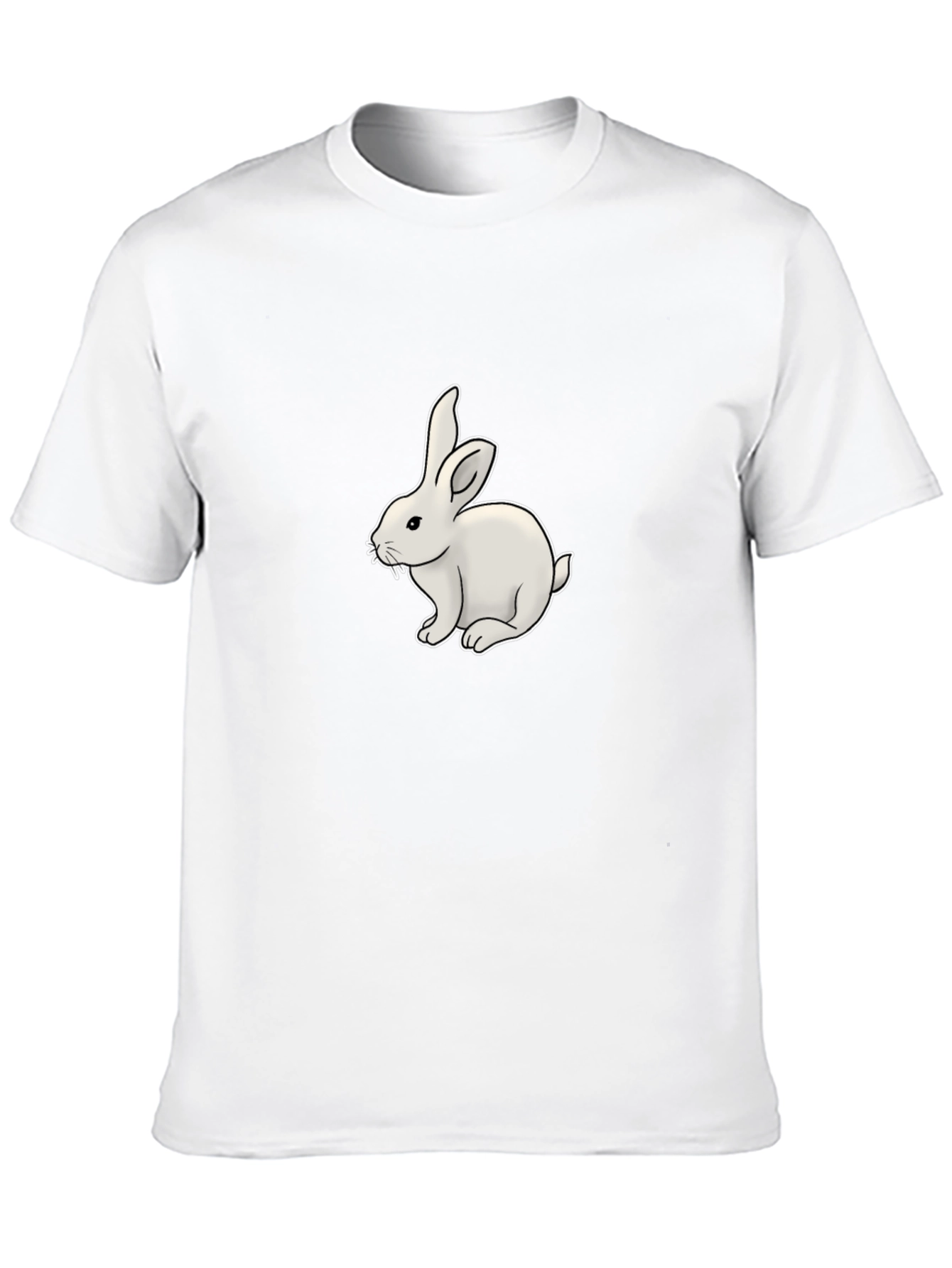 Black Bunny Graphic Tee - Black Cotton T-Shirt view 10