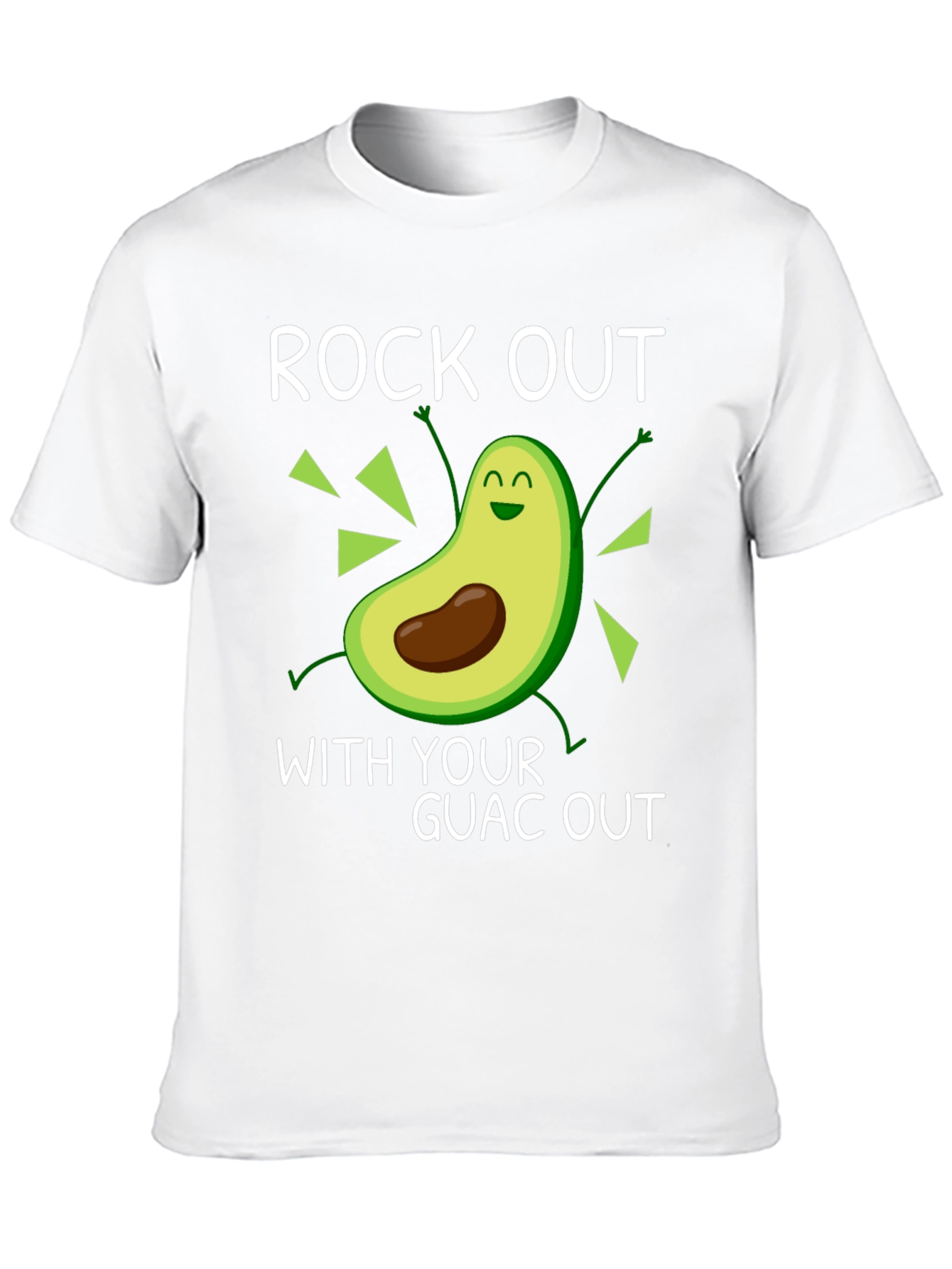 Black Rock Out With Your Guac Out Avocado Graphic Tee view 10