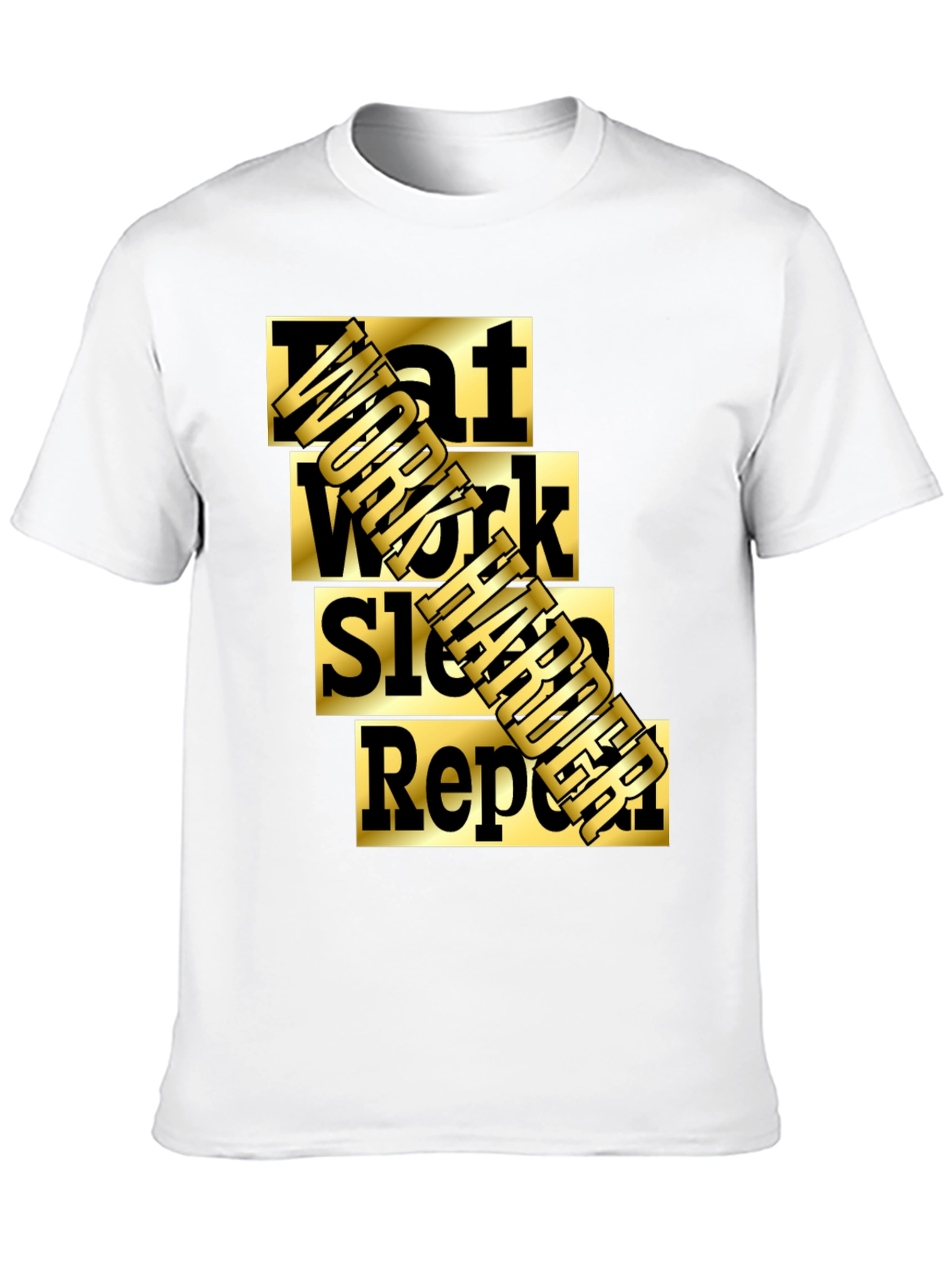 Black Eat Work Sleep Burger Repeat Graphic T-Shirt view 10