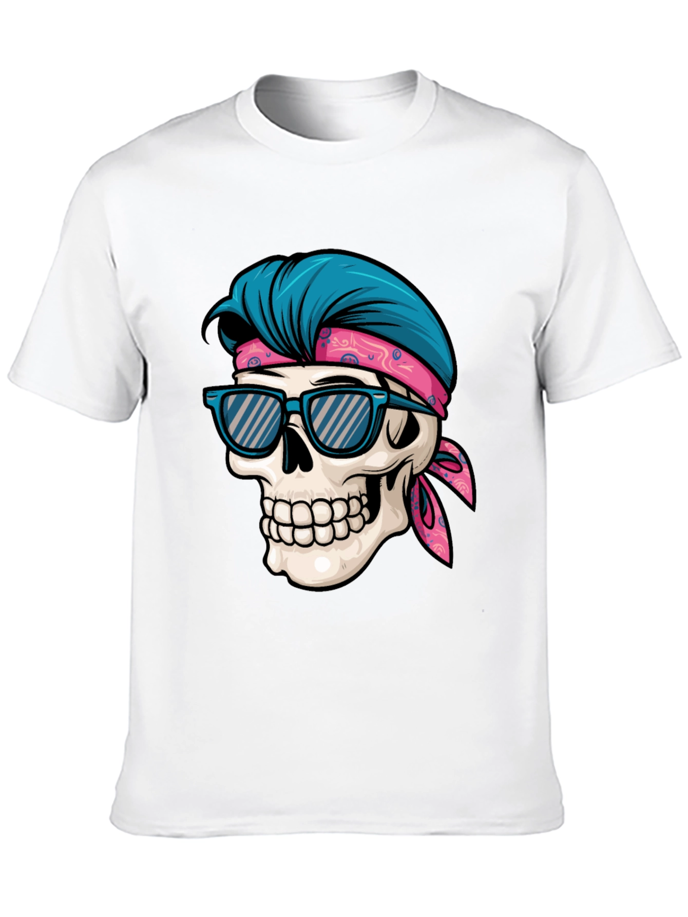 Black Skull Graphic Tee: Cool Summer Vibes view 10