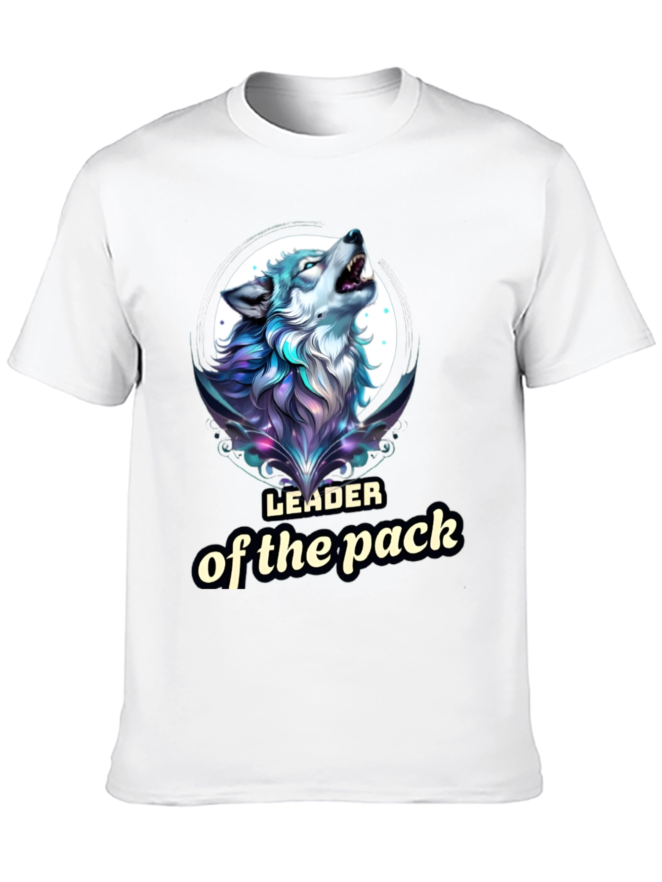 Black Leader of the Pack Wolf Graphic T-Shirt view 10