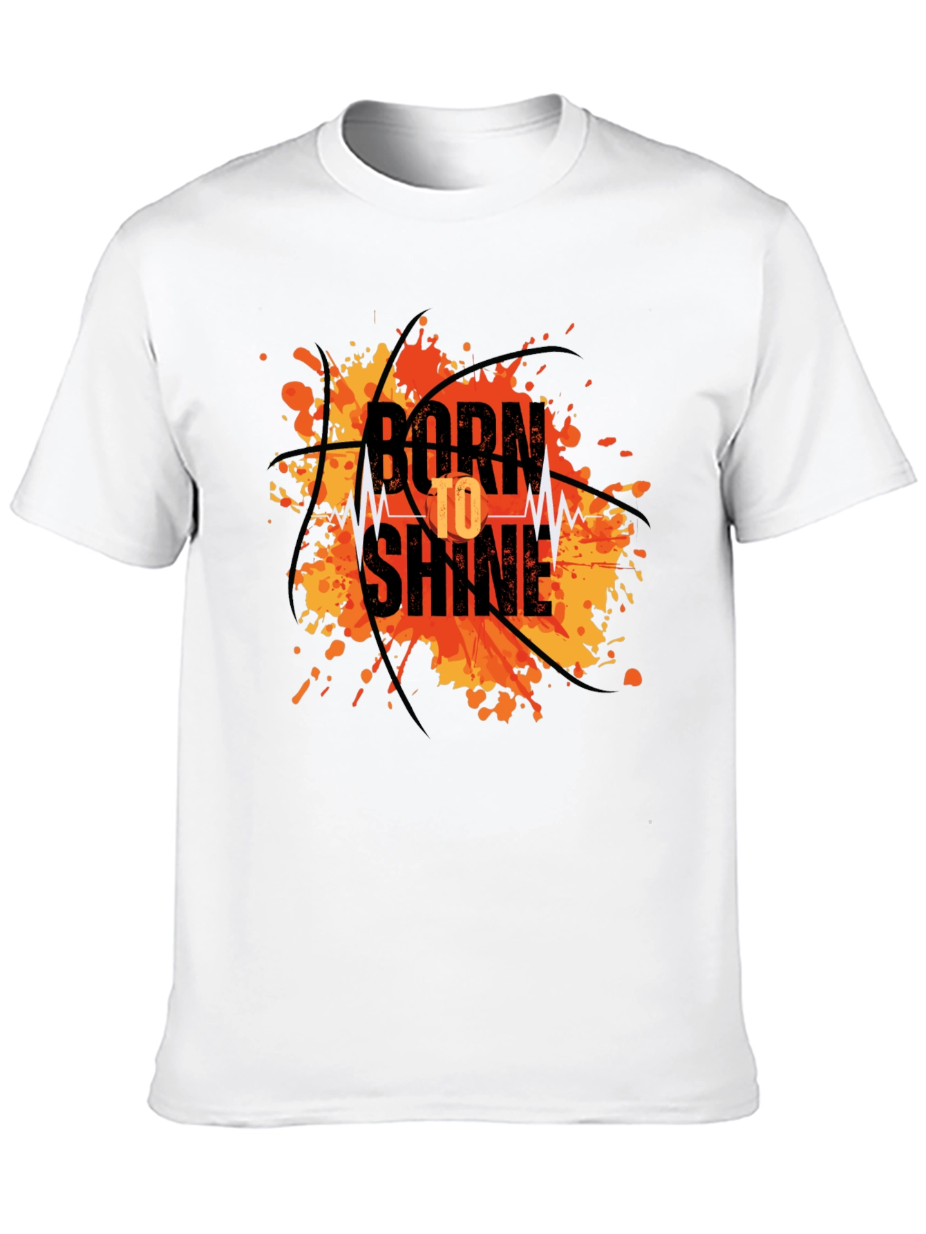 Black Born to Shine Basketball Graphic Tee view 10