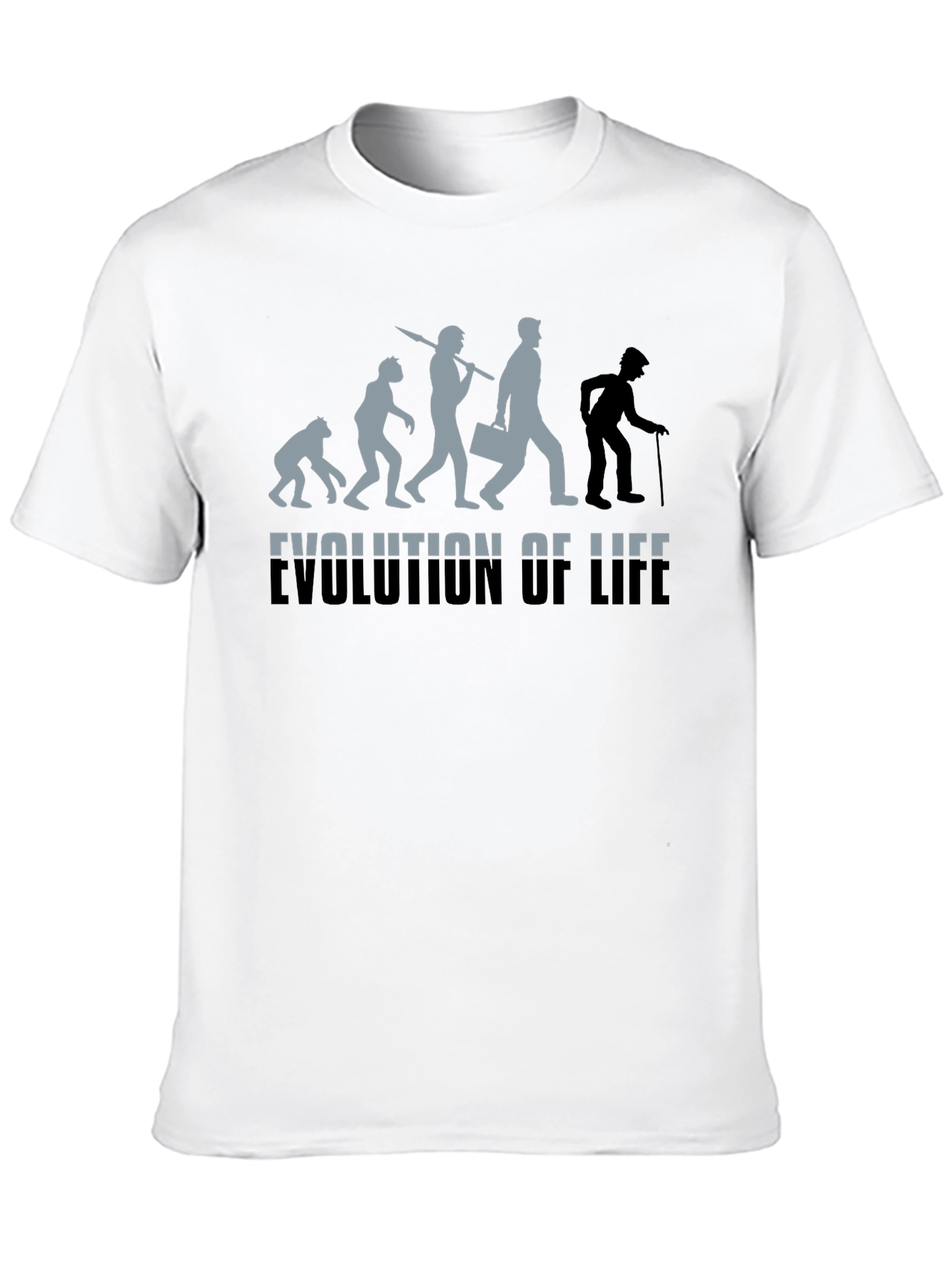 Black Evolution of Life Graphic T-Shirt view 10