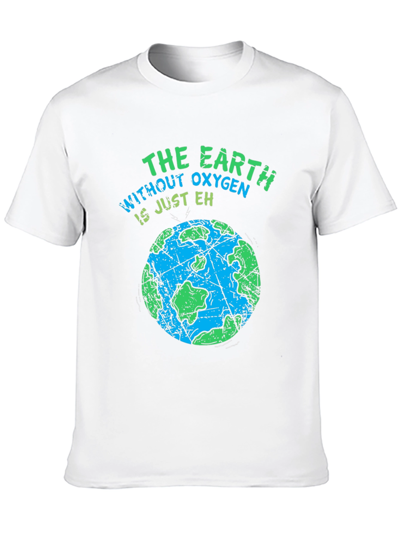 Black Earth Without Oxygen Men's Black Graphic T-Shirt view 10