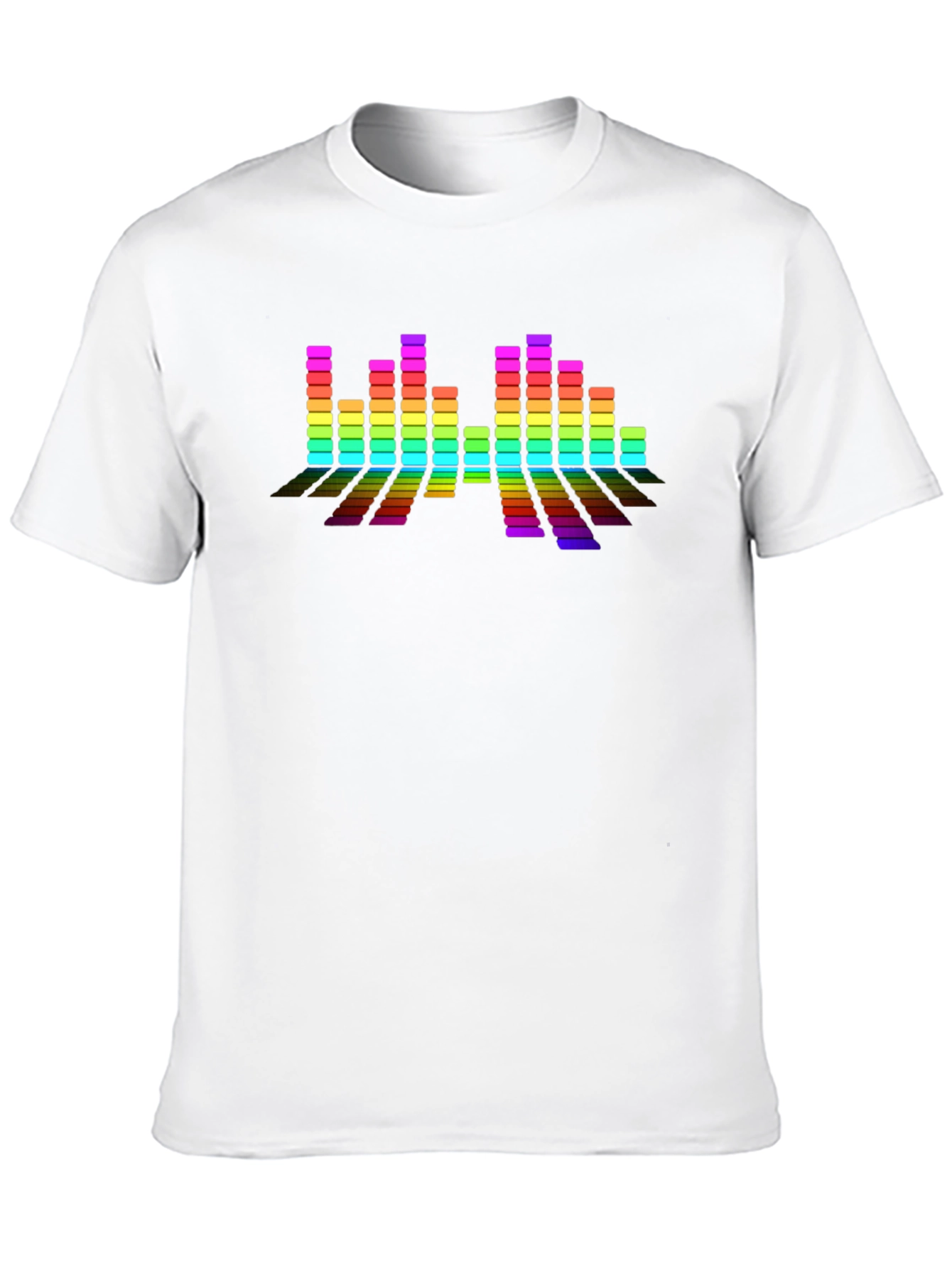 Black Rainbow Spectrum Graphic Print Crew Neck T-Shirt view 10