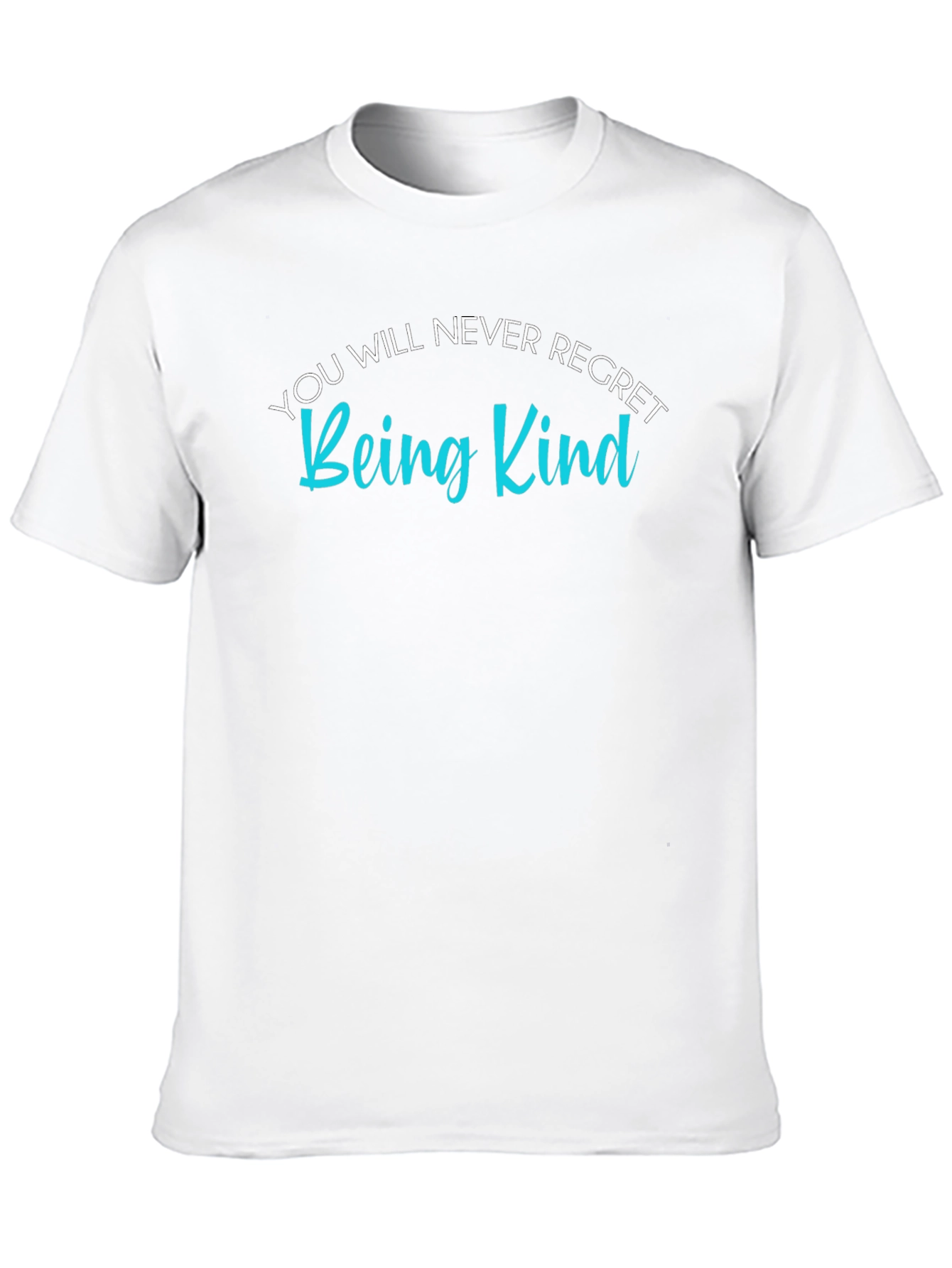 Black Kindness Graphic T-Shirt - Never Regret Being Kind view 10