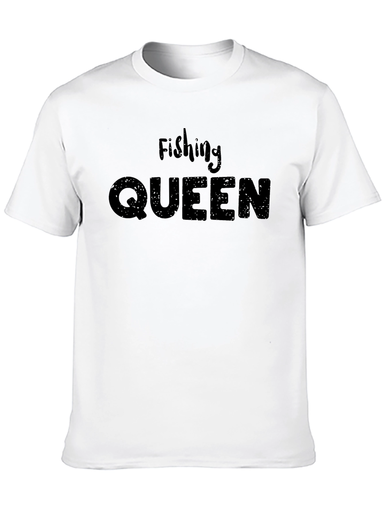 Black Fishing Queen Graphic Tee - Black Cotton Shirt view 10