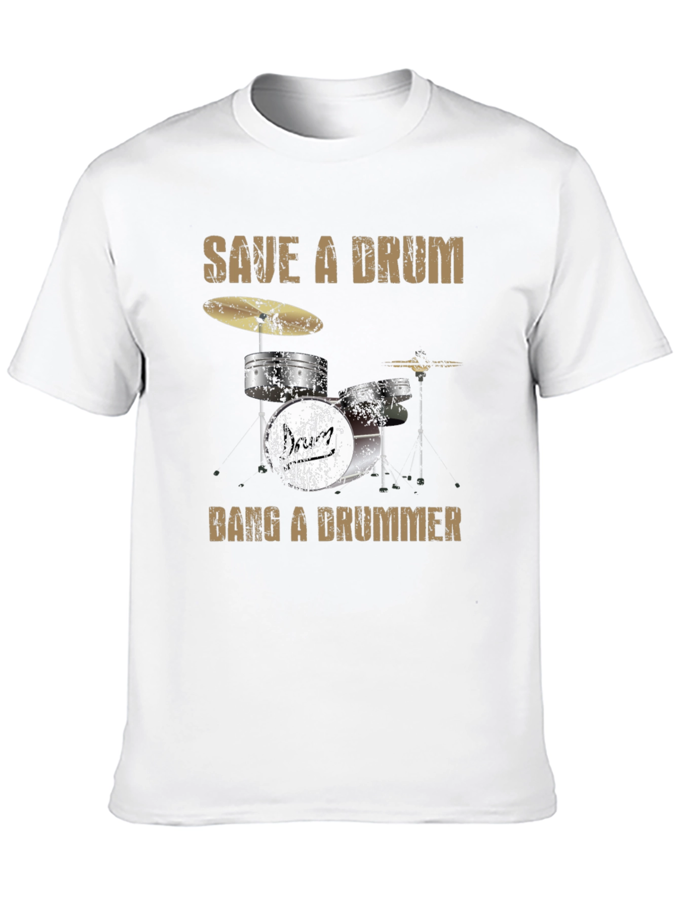 Black Save a Drum Bang a Drummer Black Graphic Tee view 10