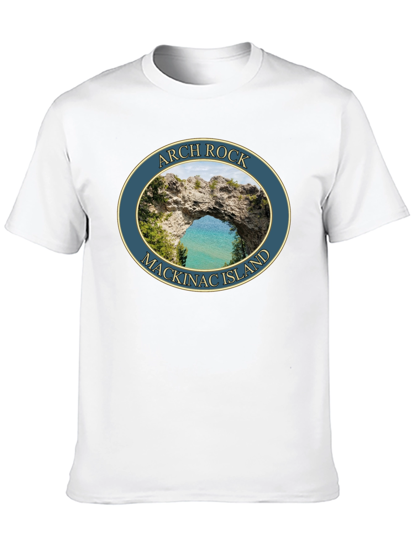 Black Arch Rock Mackinac Island Graphic Tee view 10