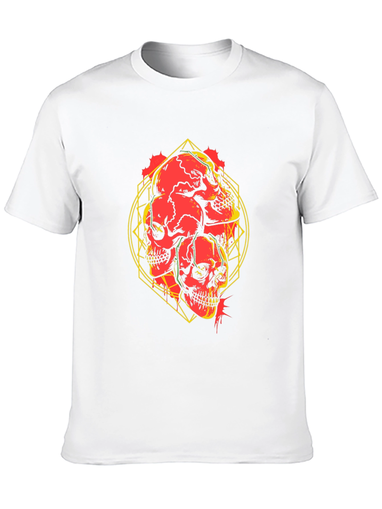 Black Skull Graphic Print Black T-Shirt view 10