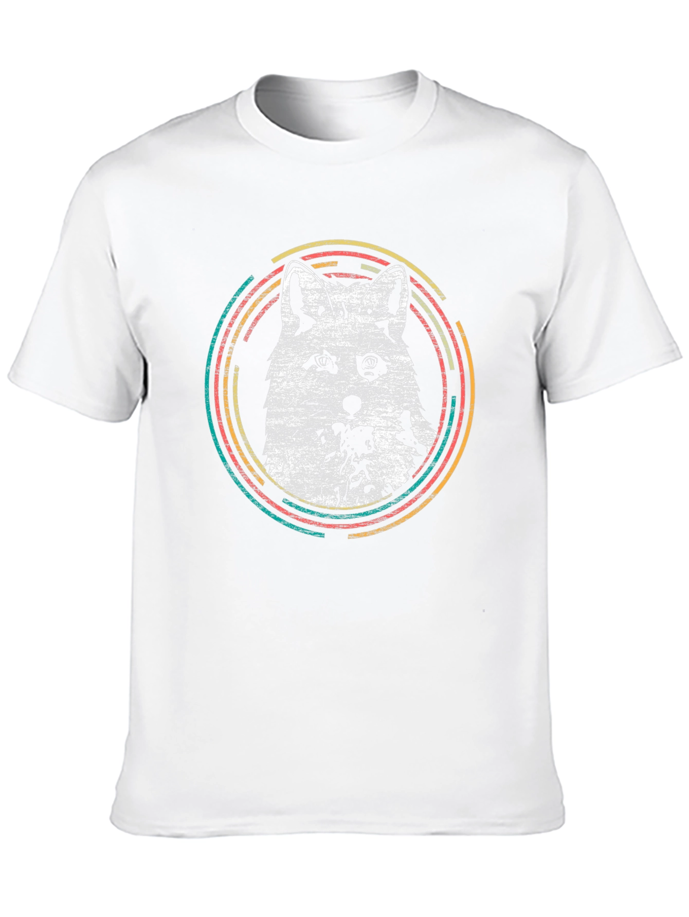 Black Retro Fox Graphic Tee - Men's Black T-Shirt view 10