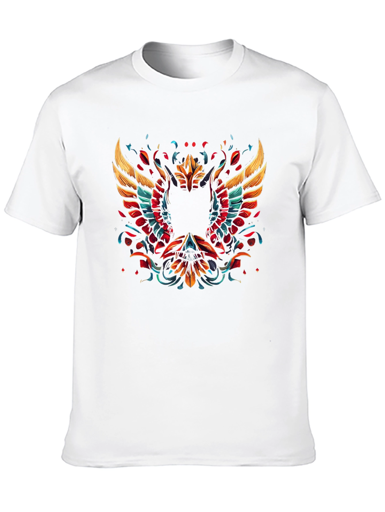 Black Phoenix Graphic Print Black T-Shirt view 10