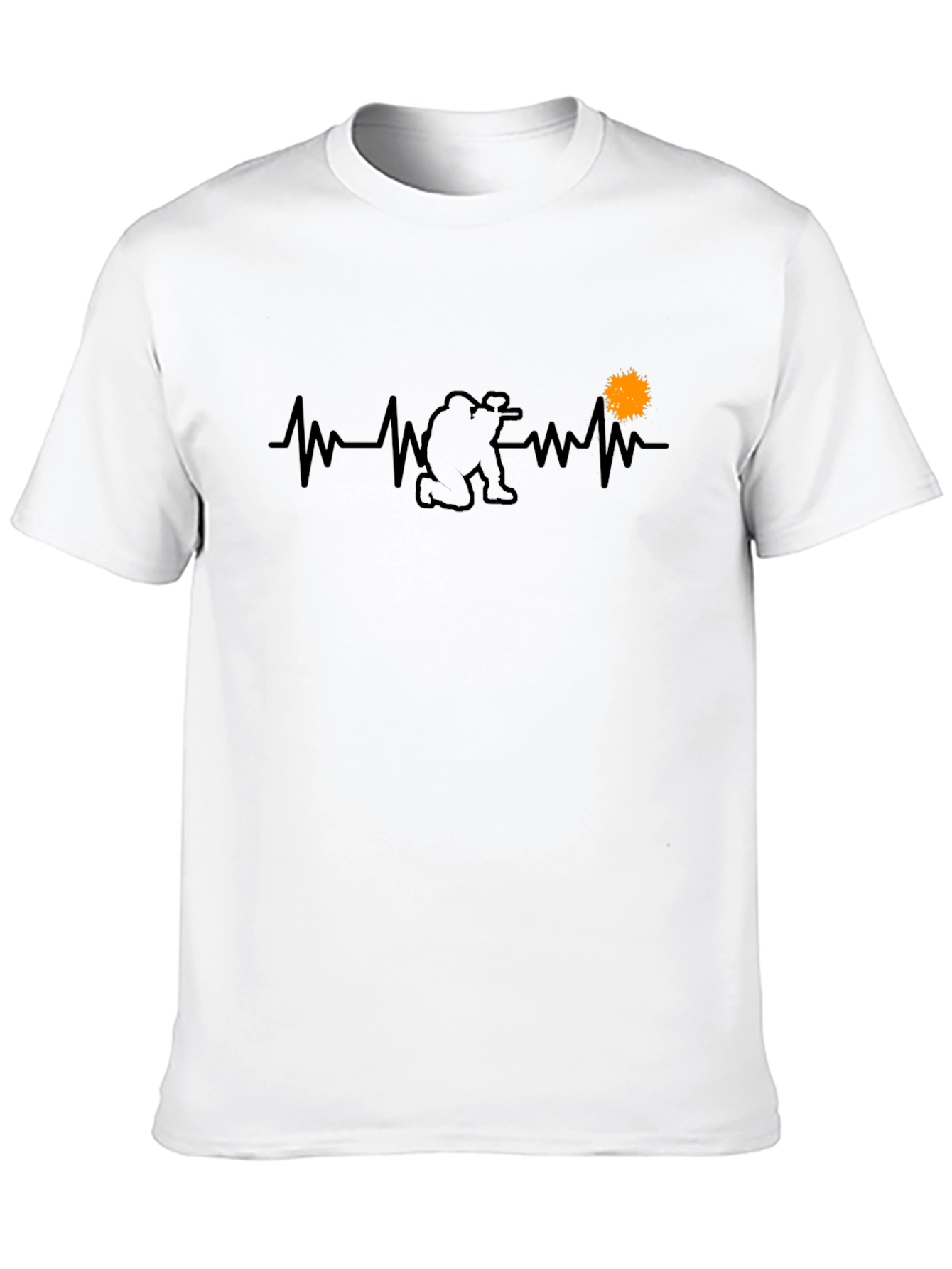 Black Photographer Heartbeat Black T-Shirt view 10