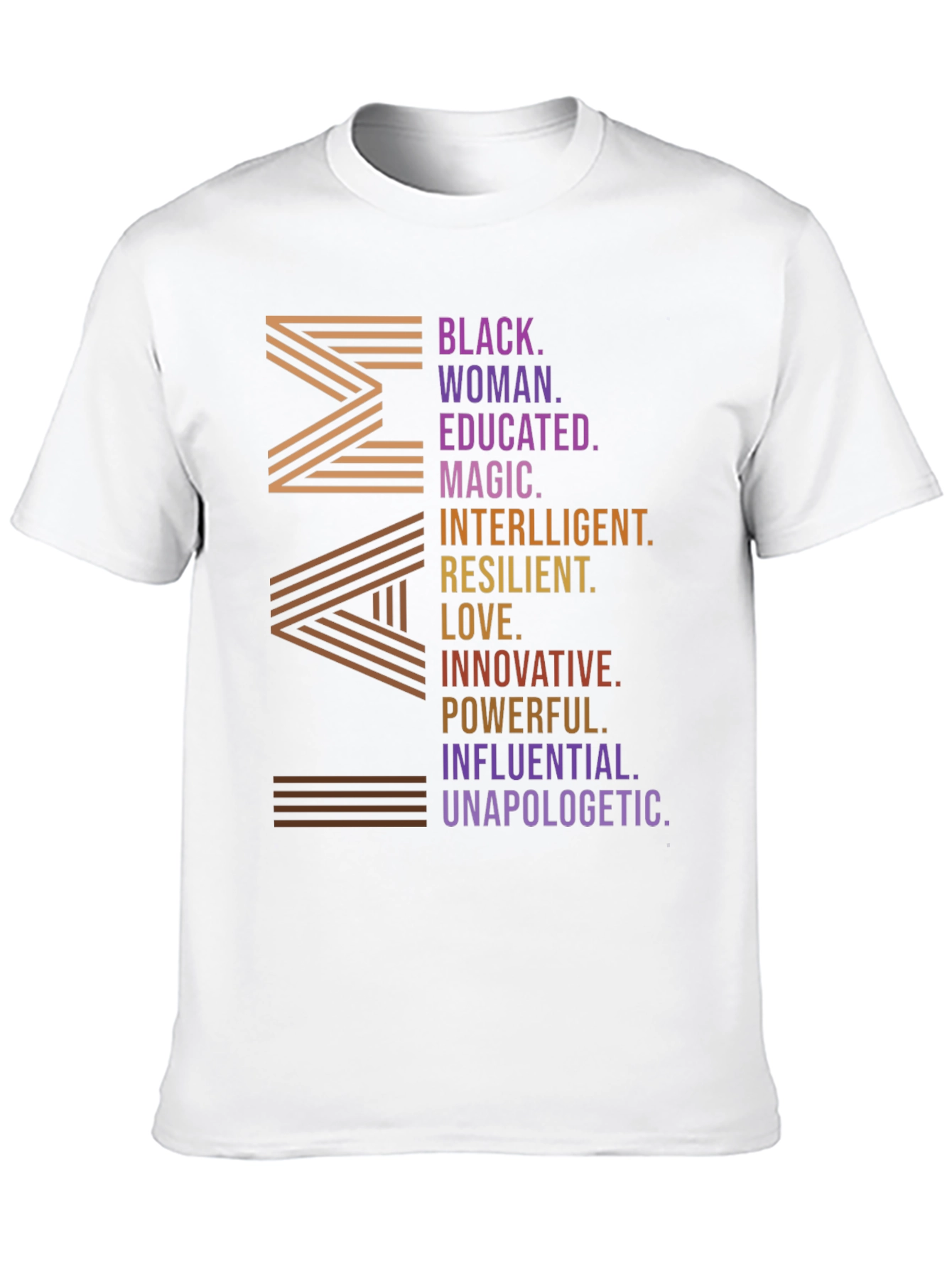Black Empowered Black Woman Graphic T-Shirt view 10