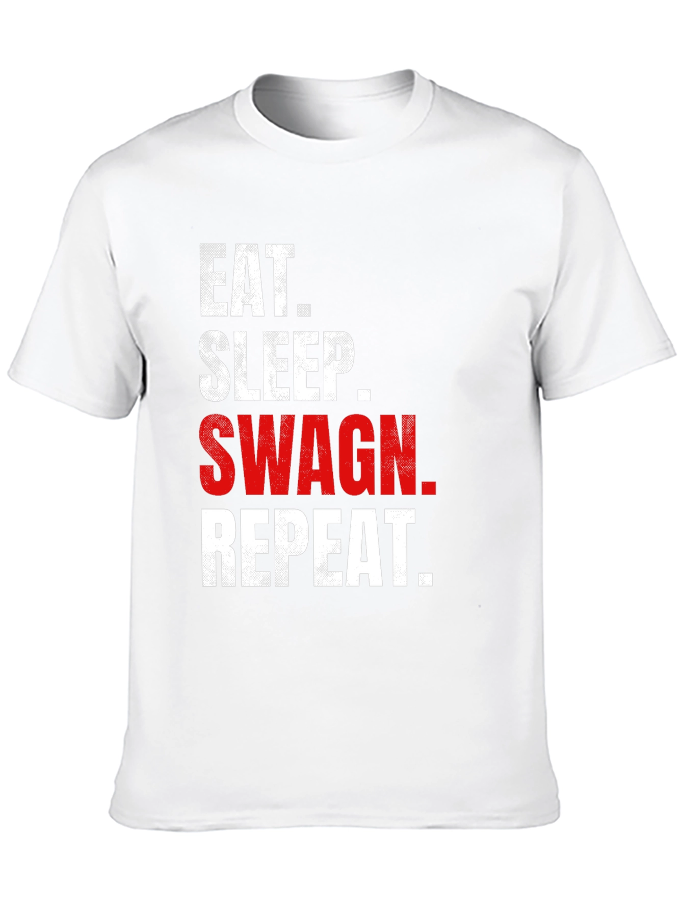 Black Eat Sleep Swag Repeat Black Graphic Tee view 10