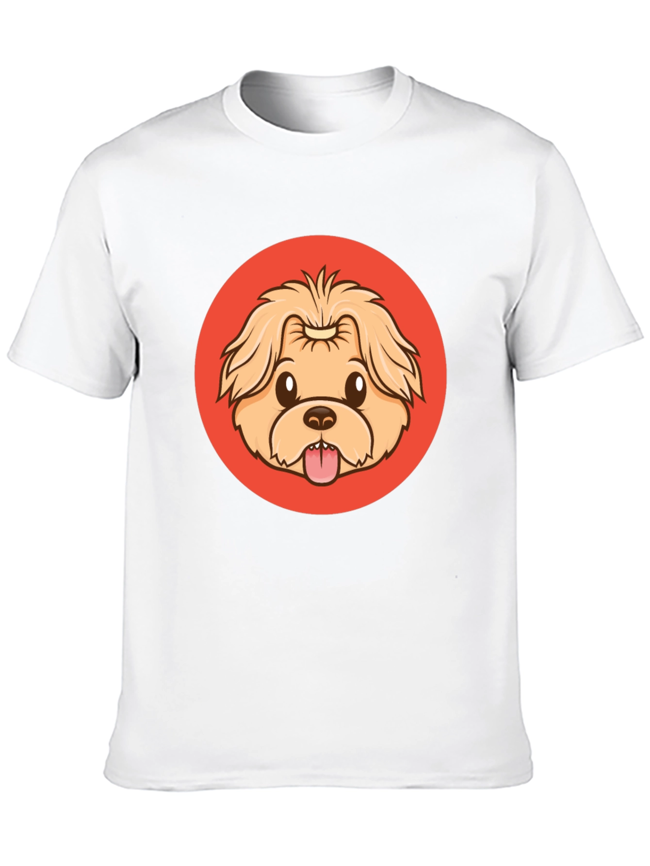 Black Cute Dog Cartoon Graphic Black T-Shirt view 10