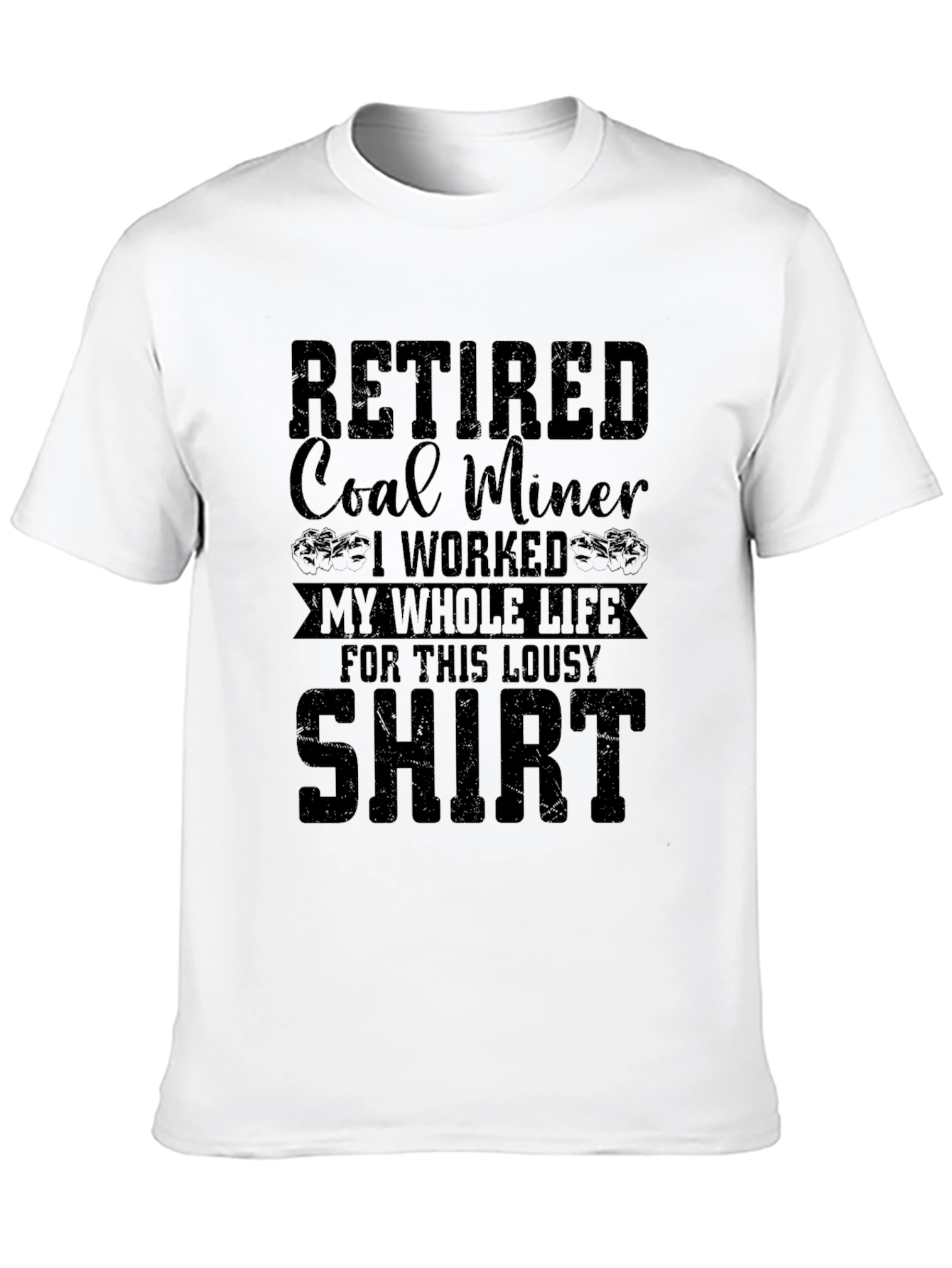 Black Retired Coal Miner T-Shirt view 10