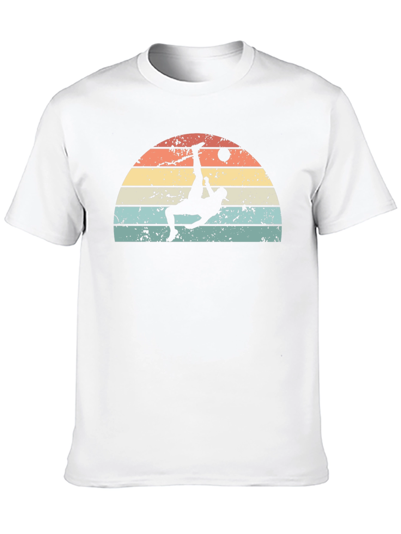 Black Retro Soccer Bicycle Kick Black T-Shirt view 10