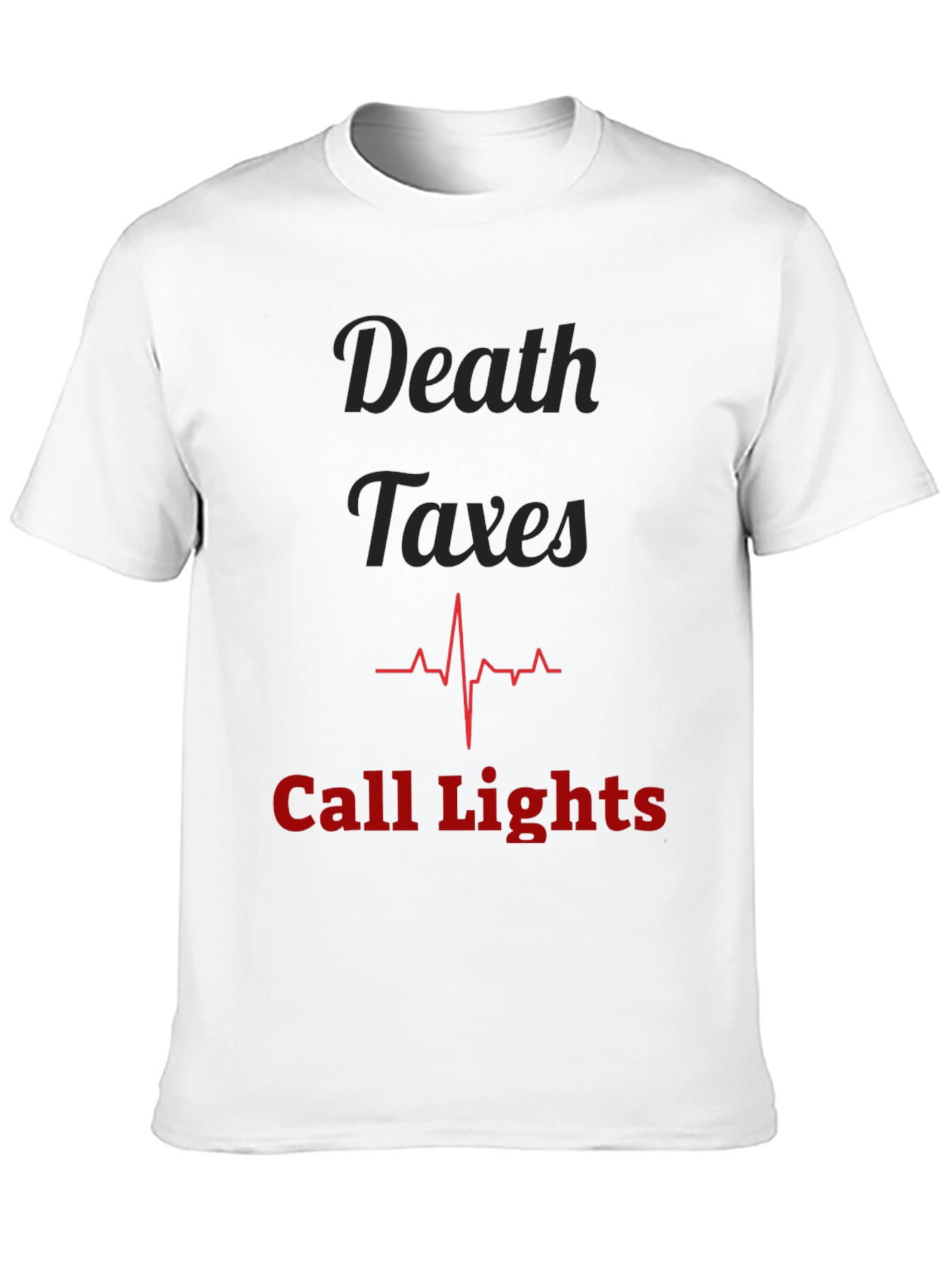 Black Death Taxes and Call Lights Graphic Tee view 10